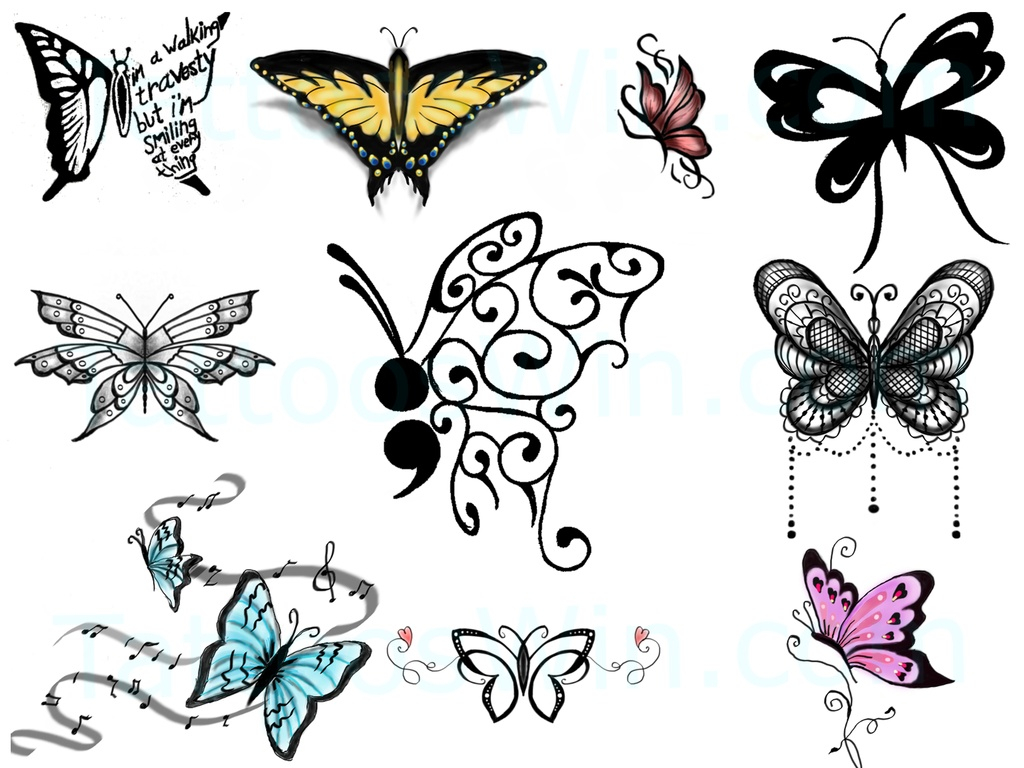 New Butterfly Tattoo Designs Tattoos Win intended for size 1024 X 768