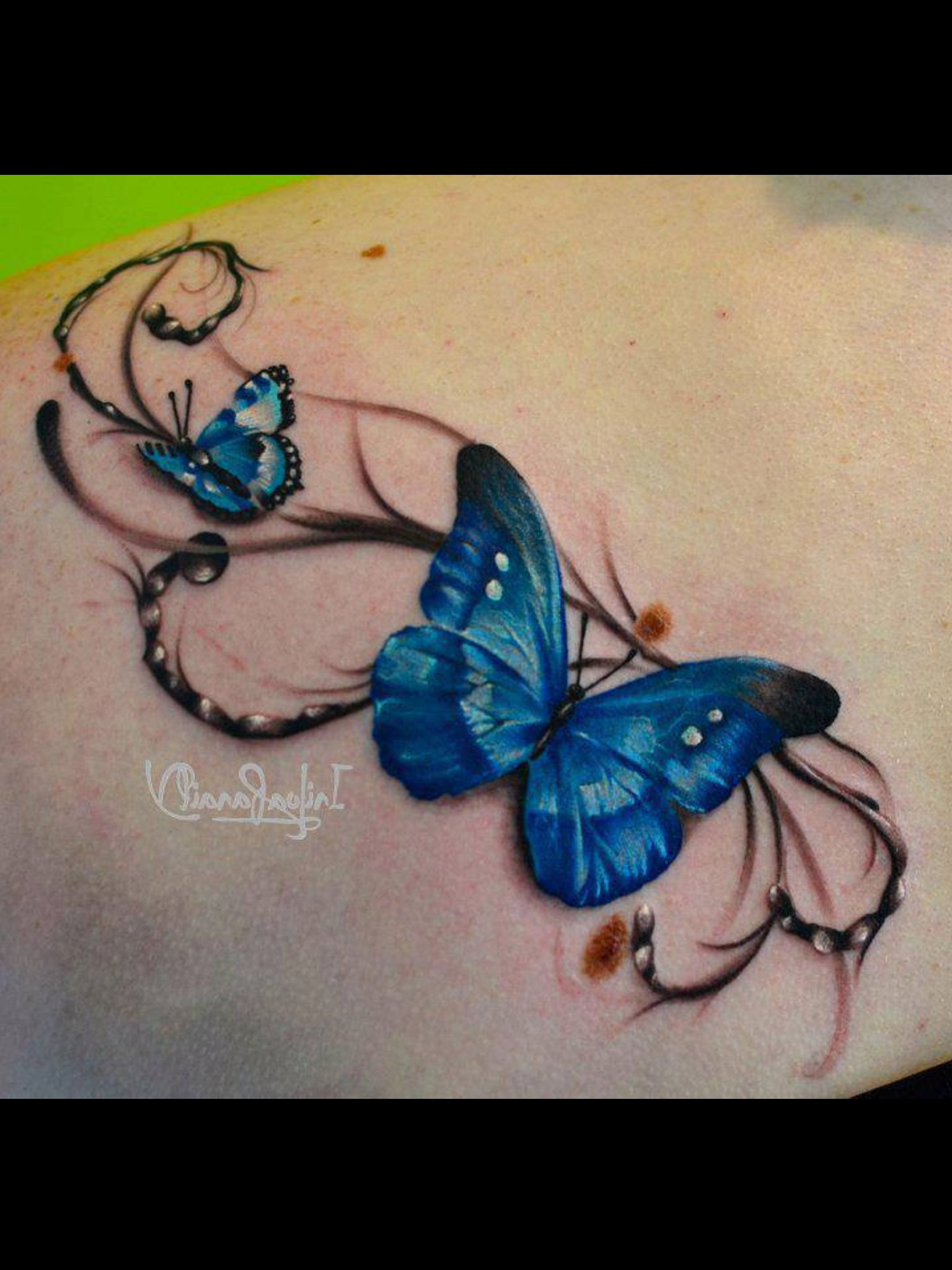 Nice Butterflies Tattoos Tattoos Blue Butterfly Tattoo for proportions 1536 X 2048