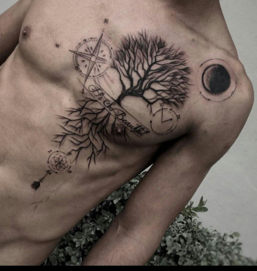 Nice Chest Or Back Piece Body Image Tattoos Tattoo Designs with regard to sizing 1091 X 1153