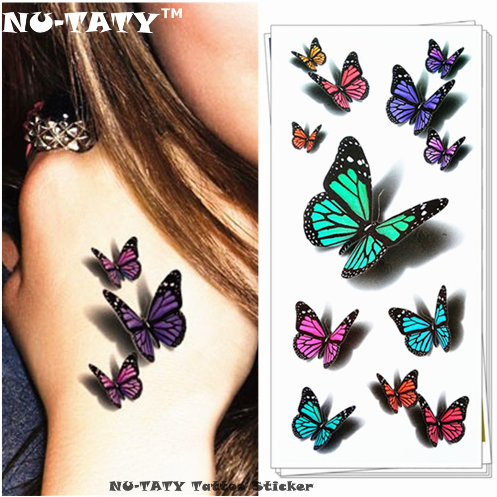 Nu Taty Amazing Butterfly 3d Temporary Tattoo Body Art Flash Tattoo for proportions 1000 X 1000