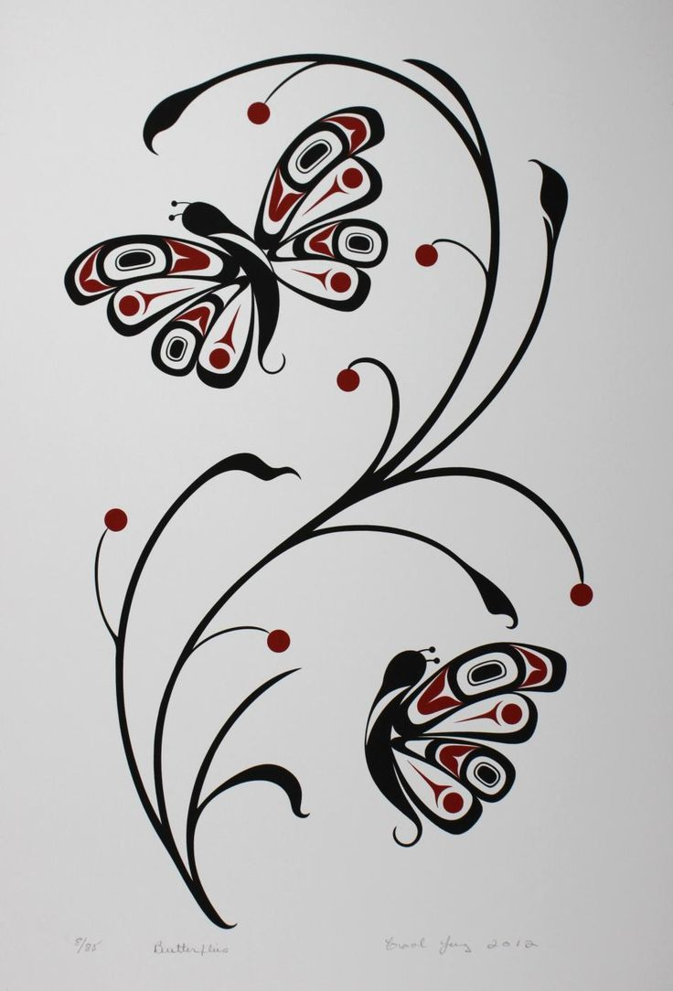 October Native American Butterfly Clan Sisters Haida Art pertaining to dimensions 736 X 1084