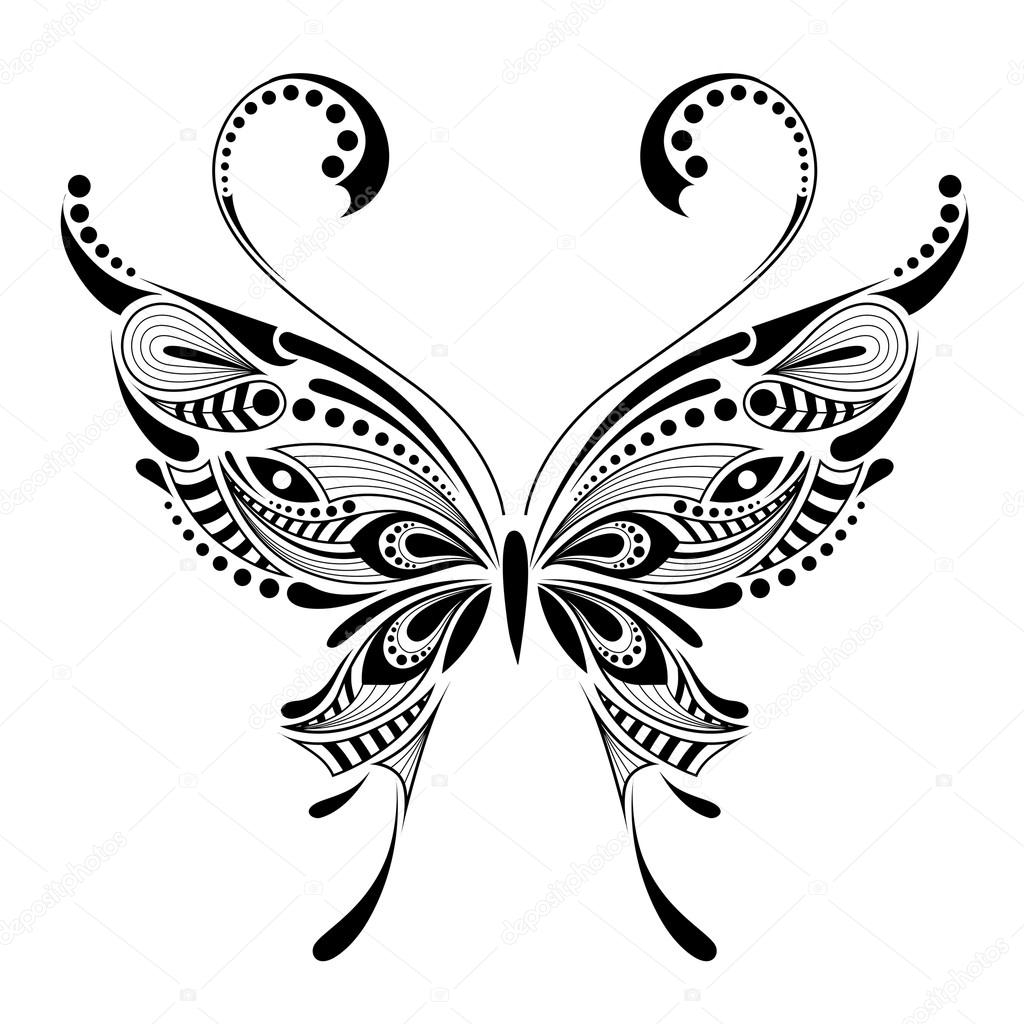 Patterned Colored Butterfly African Indian Totem Tattoo regarding proportions 1024 X 1024