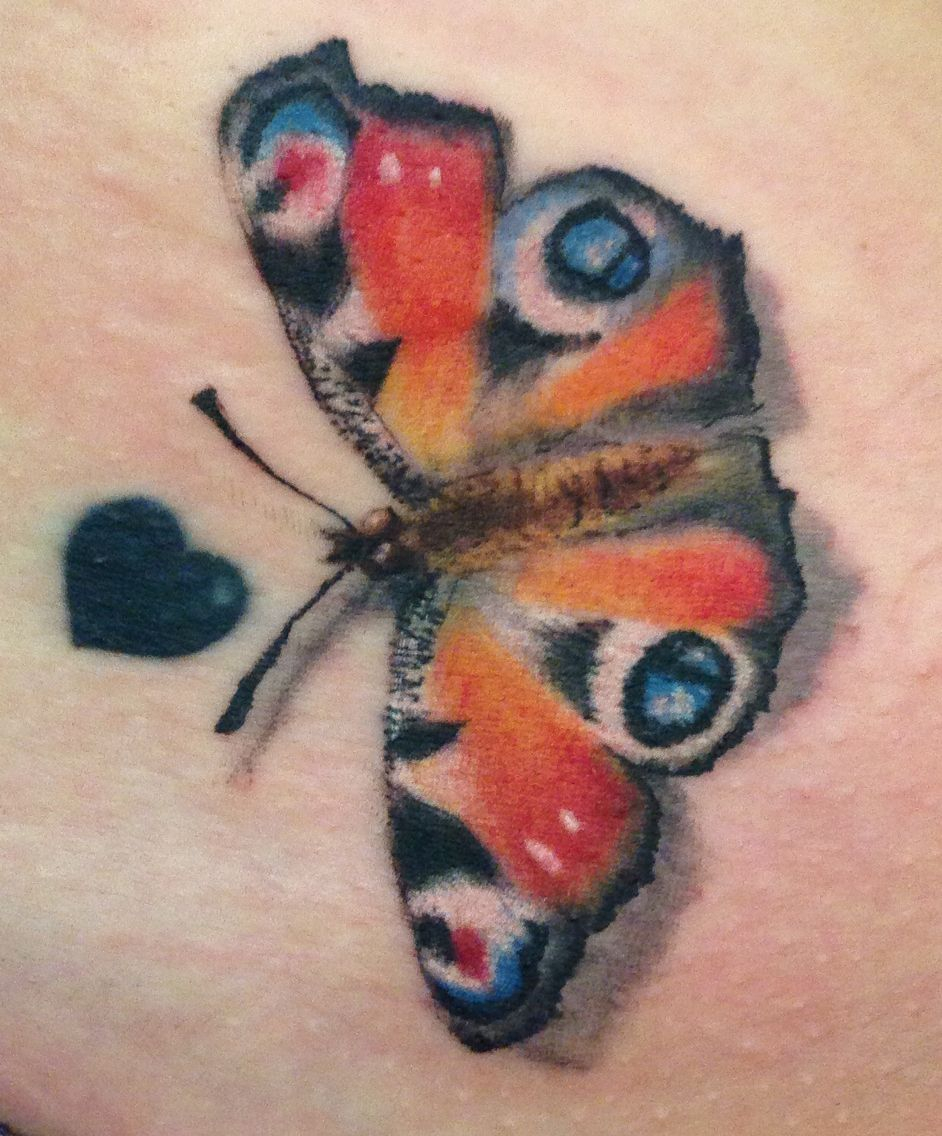 Peacock Butterfly Tattoo My Beautiful Second Tattoo Next To My First regarding measurements 942 X 1136