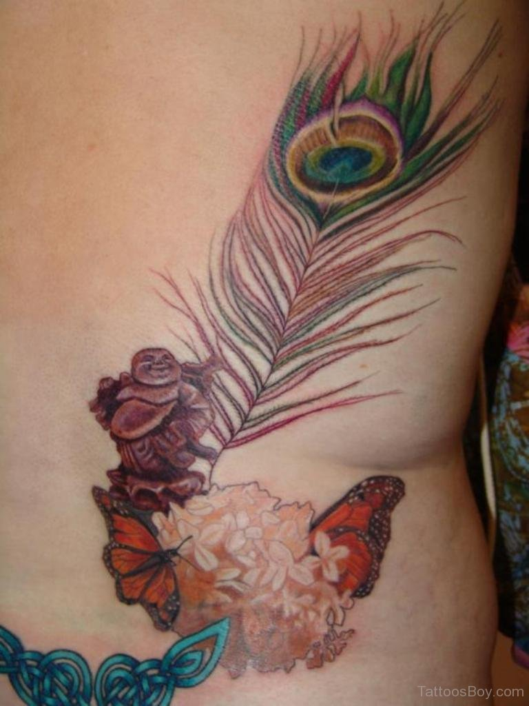 Peacock Feather And Butterfly Tattoo Tattoo Designs Tattoo Pictures in proportions 768 X 1024