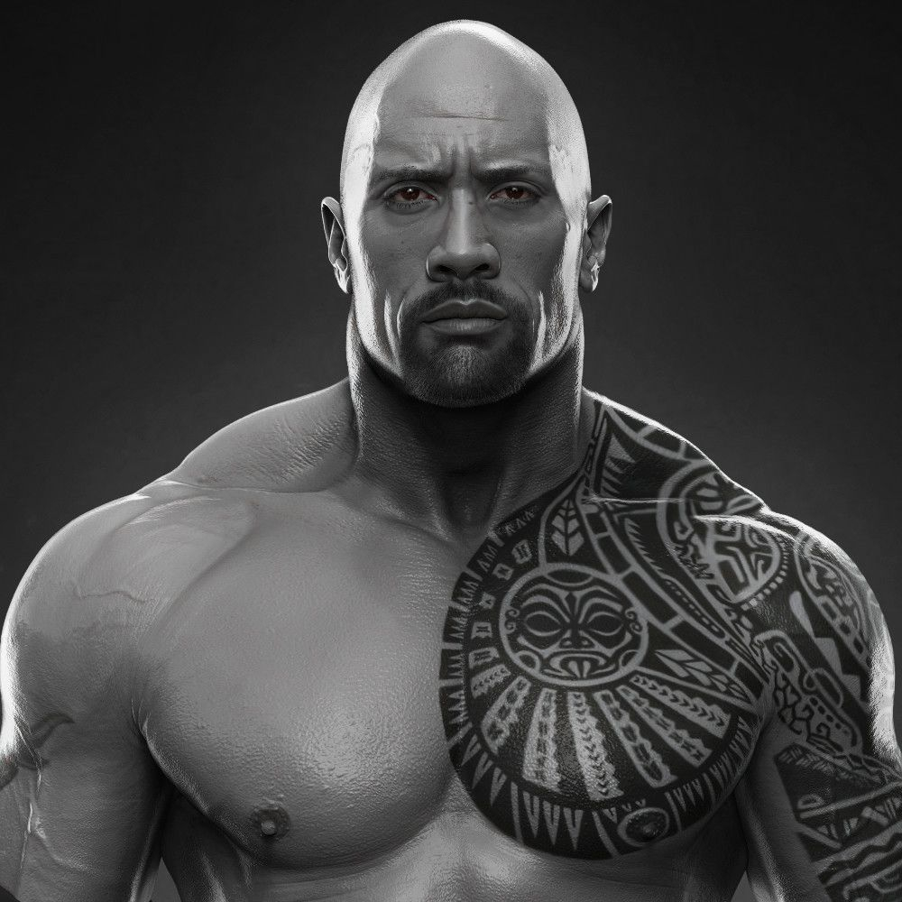 Pin Alexanderantonelli On Advanced Game Characters The Rock with regard to proportions 1000 X 1000