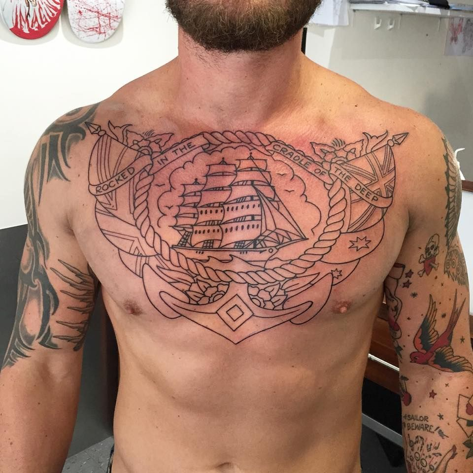 Pin Austin Becker On Tattoo Traditional Chest Tattoo Tattoos in measurements 960 X 960