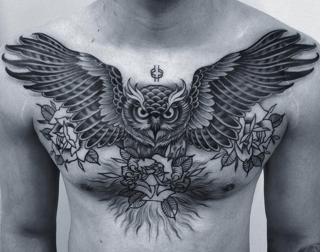 Owl Tattoo Chest Piece • Arm Tattoo Sites