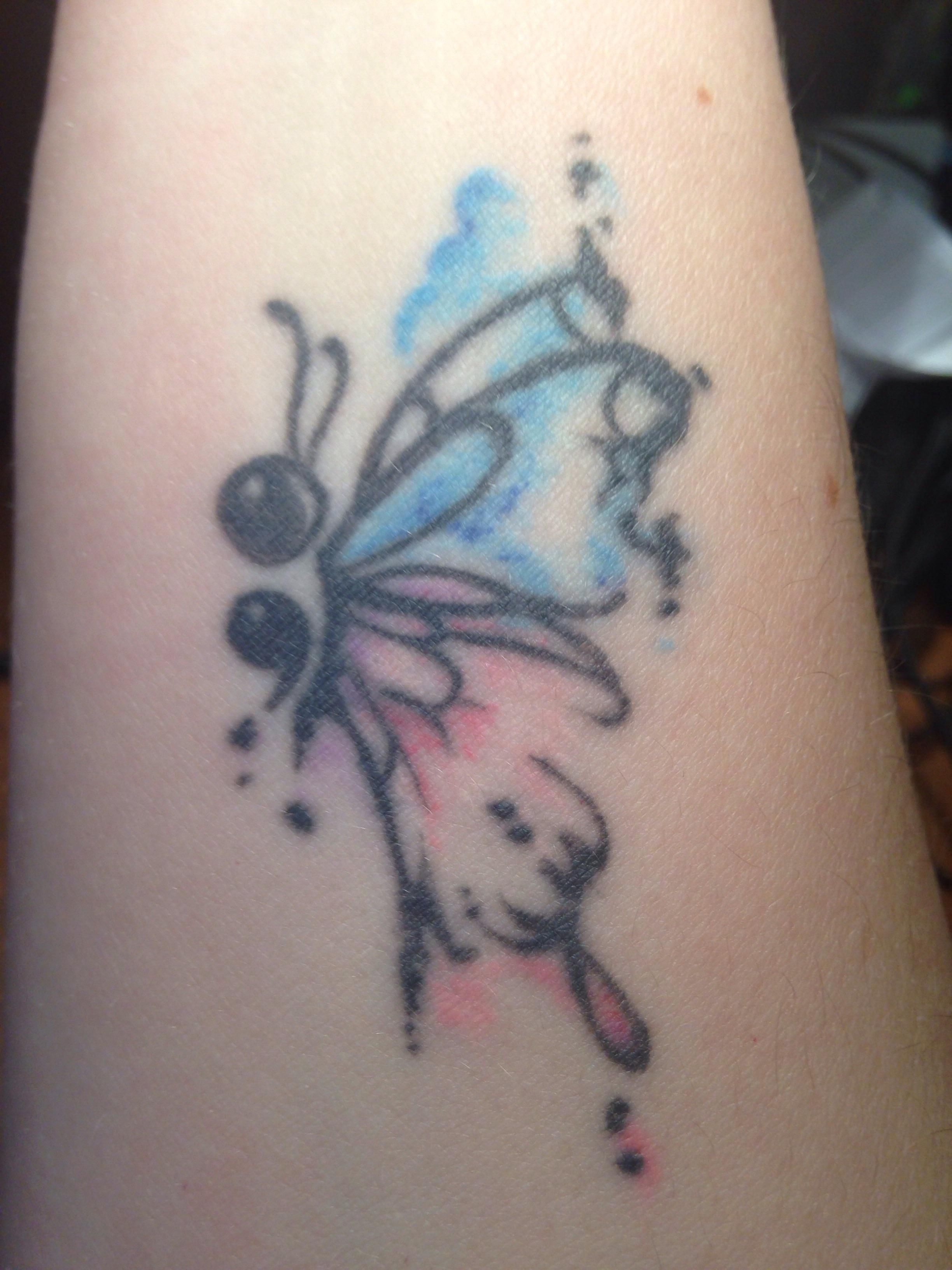 Pin Mykenzie Elayne On One Day Tattoos Semicolon Butterfly pertaining to size 2448 X 3264