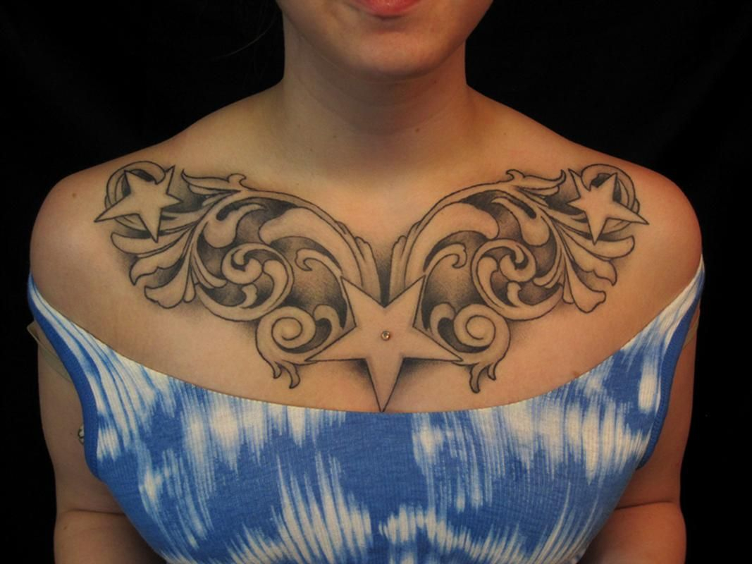 Pin Nicole Cornell On Tattoos Chest Tattoos For Women Chest throughout measurements 1067 X 800