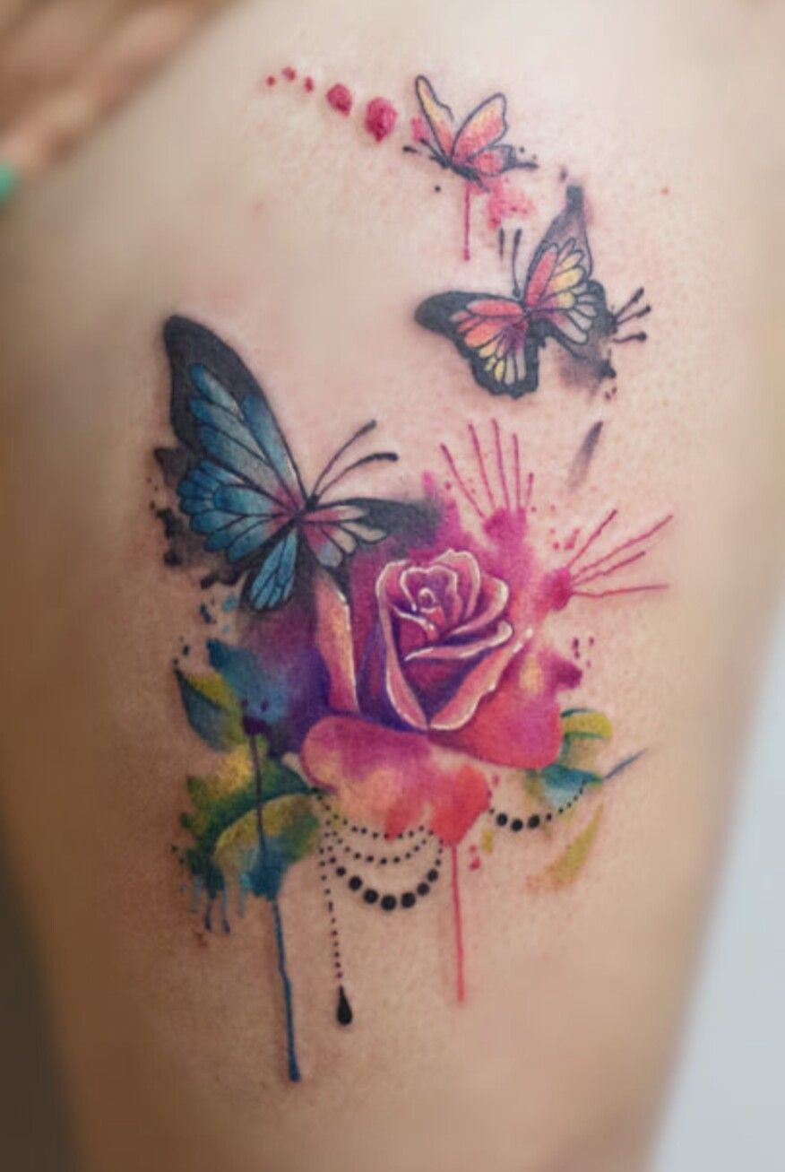 Pin Sharon Harrison On Tattooes Watercolor Butterfly Tattoo in size 876 X 1307