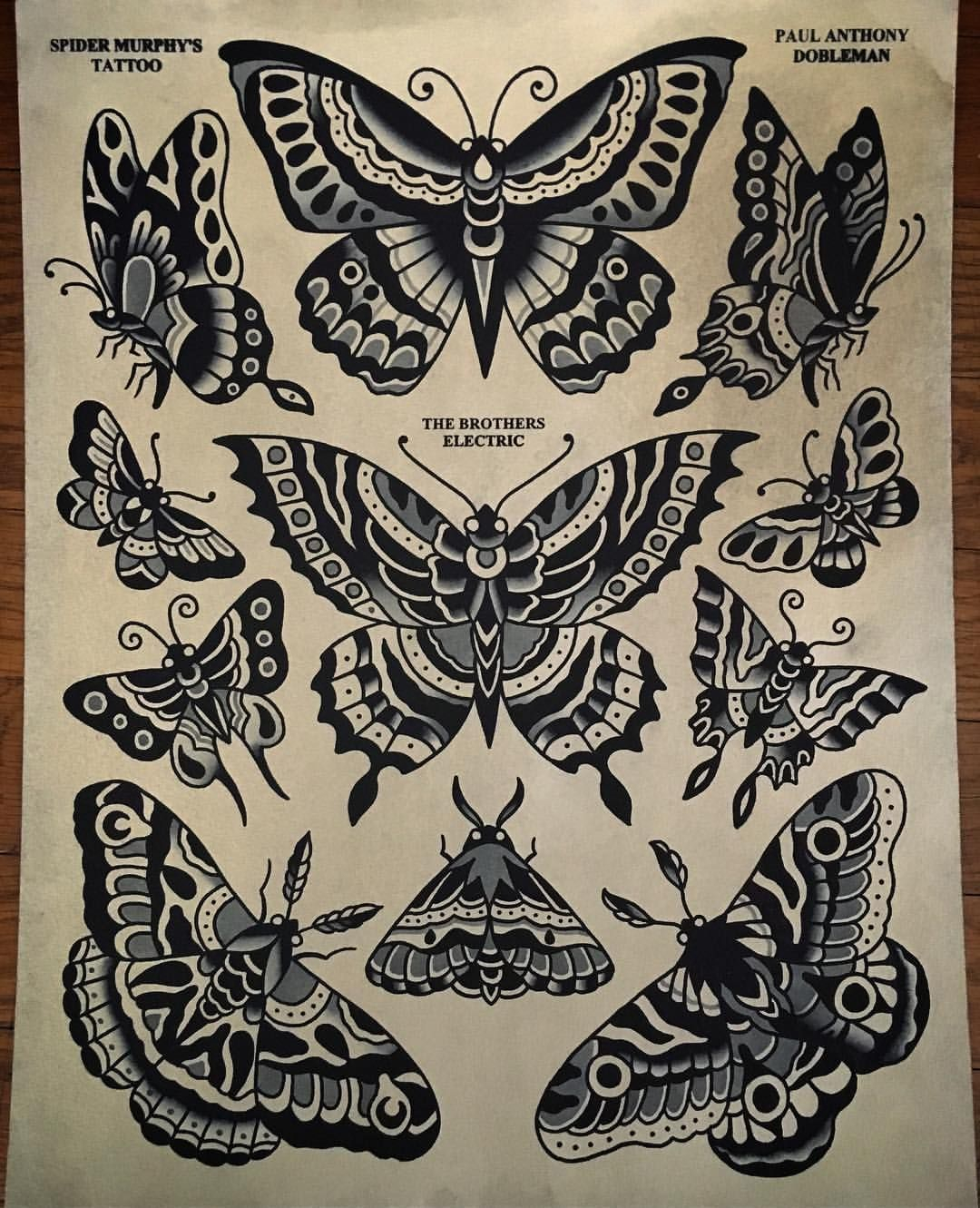 Pin Sob Anion On Tattoo Flash Such Traditional Butterfly with size 1080 X 1331