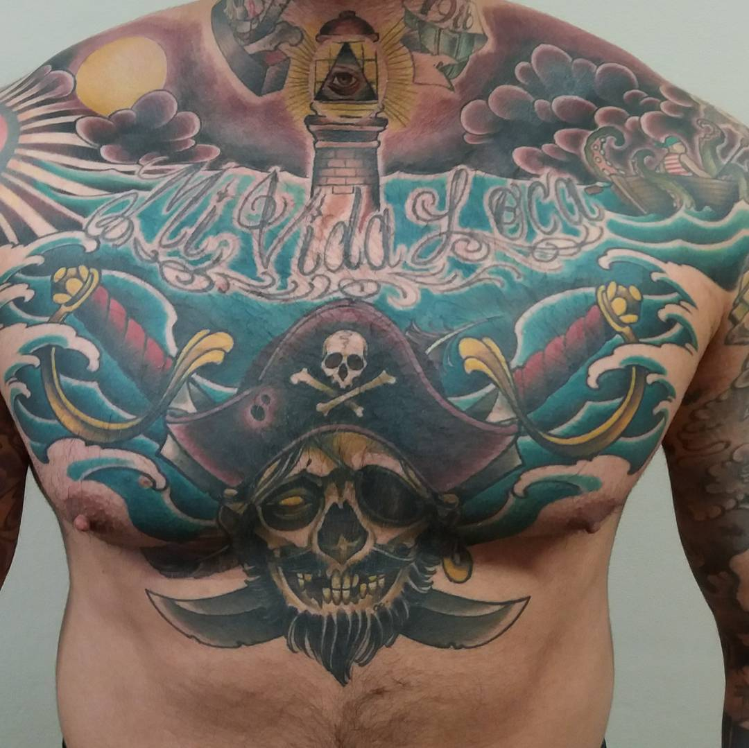 Pirate Chest Tattoo inside dimensions 1080 X 1079