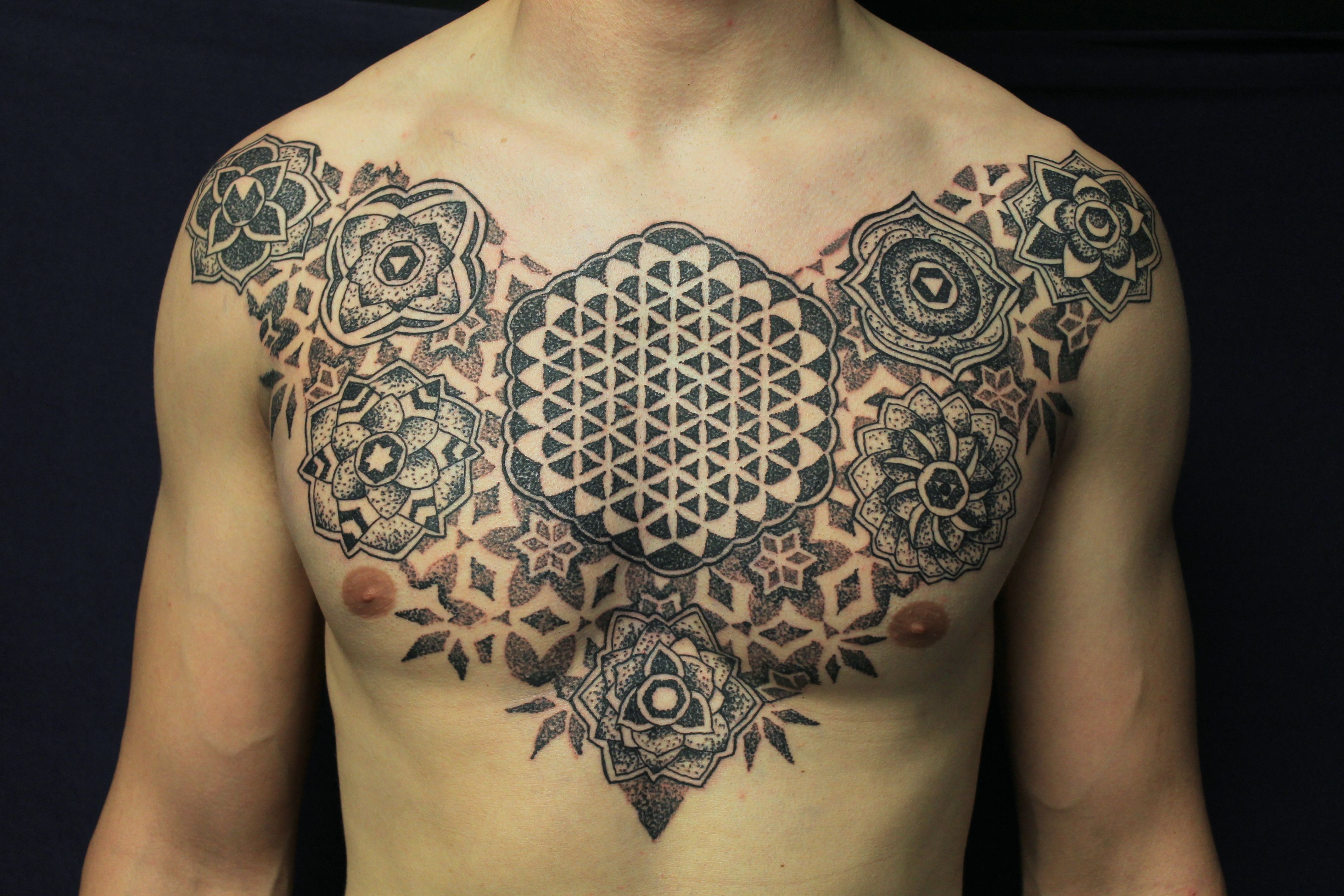Pointillism Dot Mandala Tattoo Sacred Geometry Tattoos Mareva with regard to size 4272 X 2848