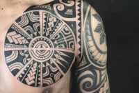 Polynesian Chest Tattoo Addition To A Half Sleeve Tattoos intended for size 1080 X 1080