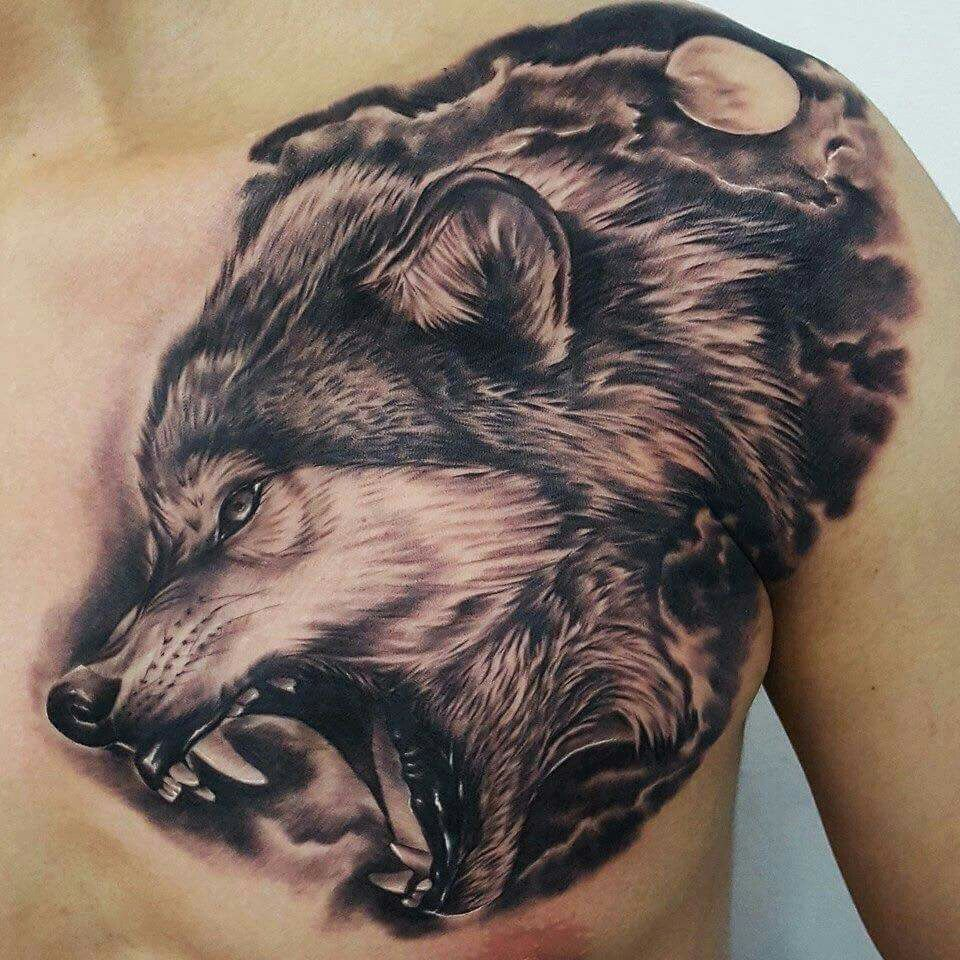 Possible Chest Tattoo Wolf Tattoos Wolf Tattoos Chest Tattoo with regard to size 960 X 960