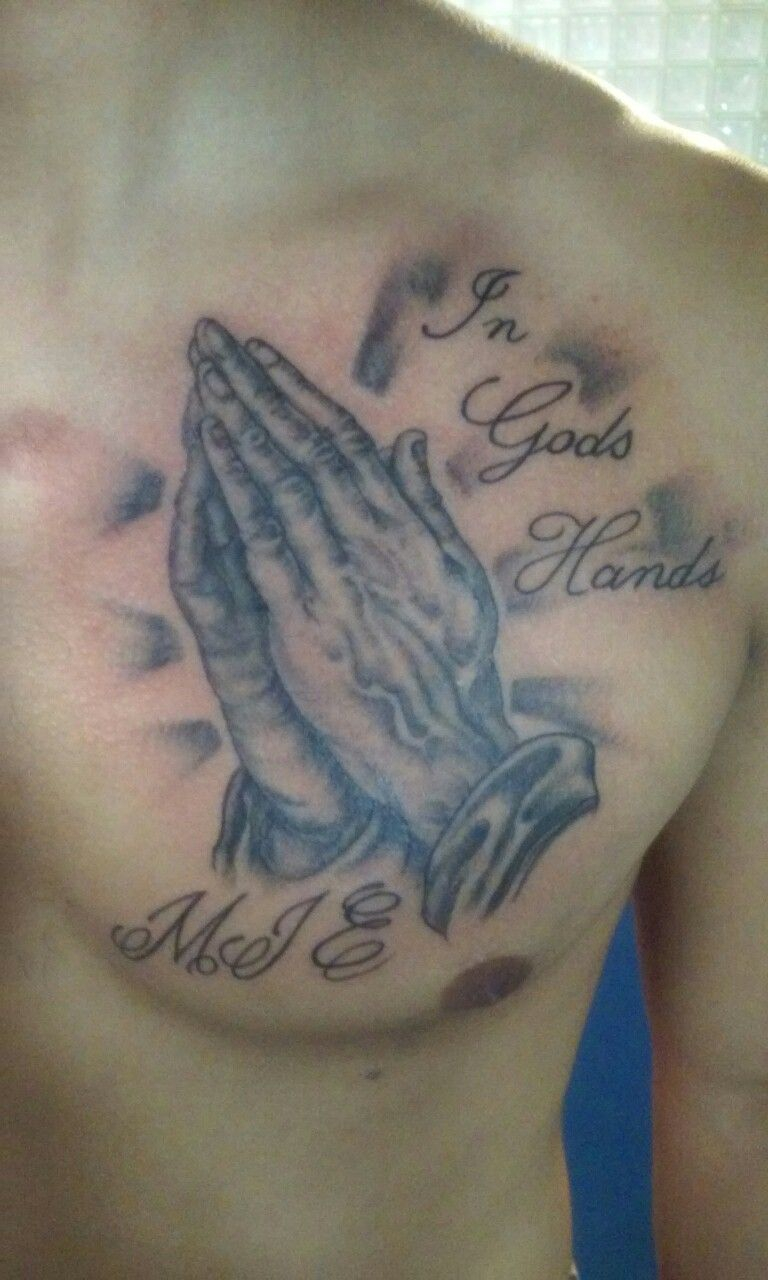 Praying Hands Tattoo Religious Tattoo Chest Tattoo Things I Love with sizing 768 X 1280