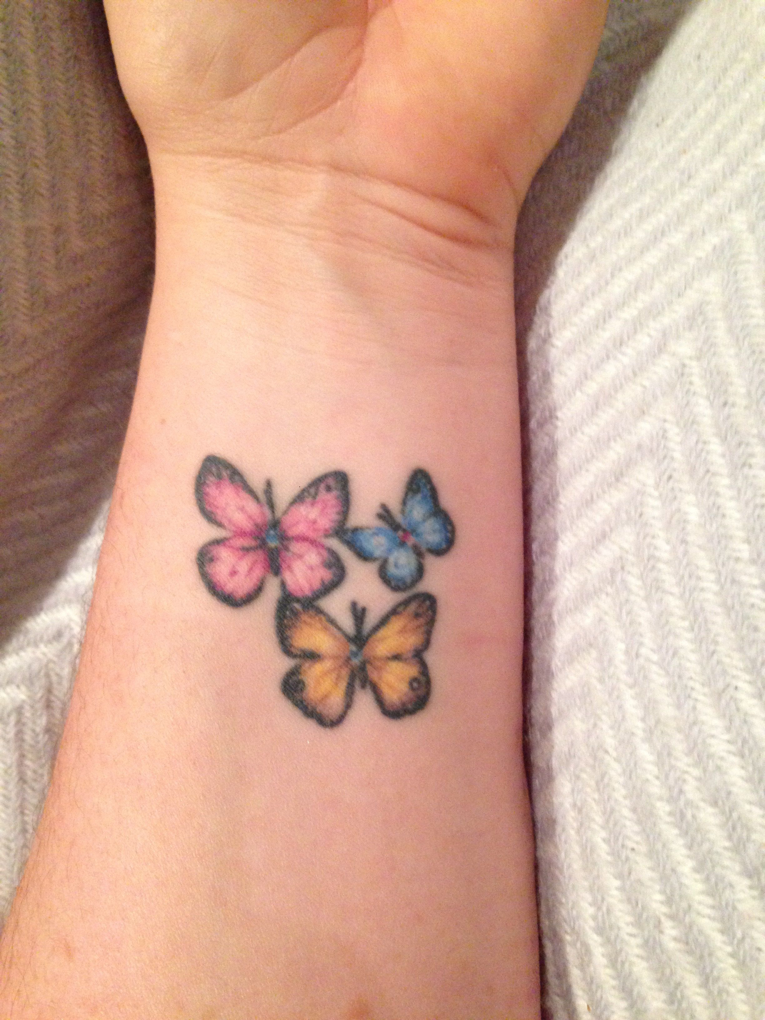 Pretty Butterflies Tattoo Inner Arm Wrist Tattoos Tattoos with regard to sizing 2448 X 3264