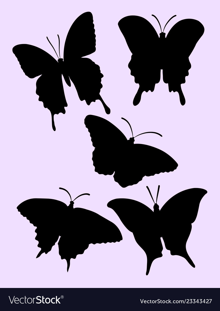 Pretty Butterfly Silhouette Royalty Free Vector Image with regard to sizing 763 X 1080