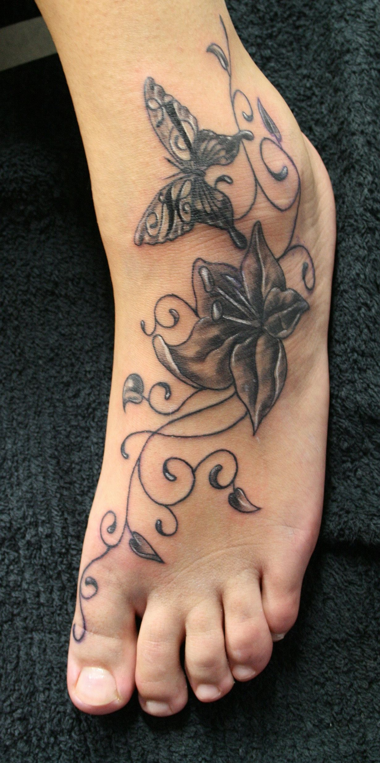 Pretty Inked Butterfly Foot Tattoo Butterfly Ankle Tattoos intended for sizing 1230 X 2470
