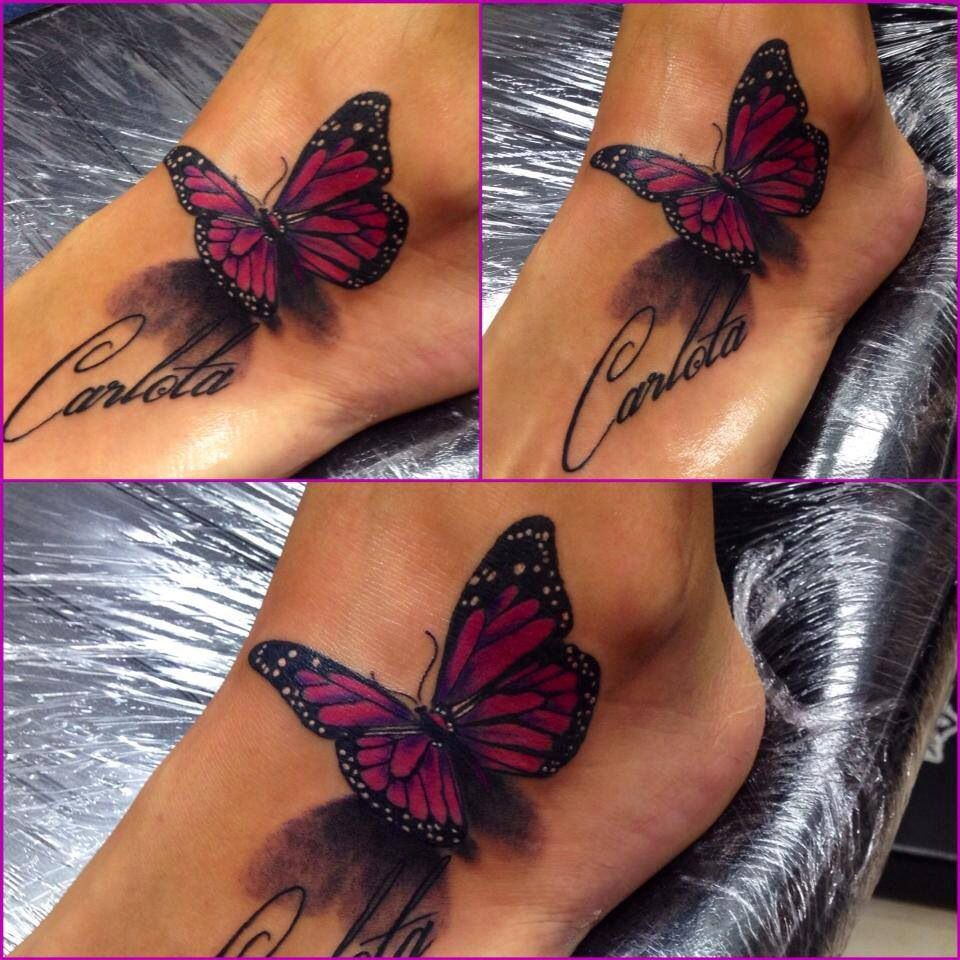 Pink And Purple Butterfly Tattoos Arm Tattoo Sites