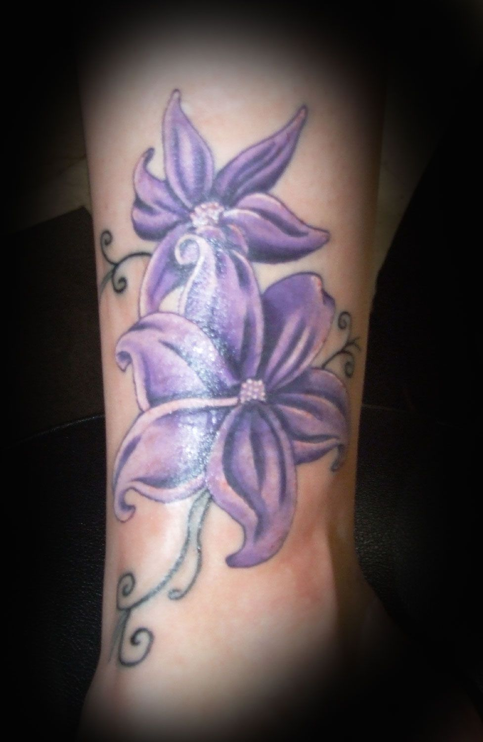 Purple Lily Flower Tattoo Image Tats Piercings Lily Flower throughout measurements 977 X 1500