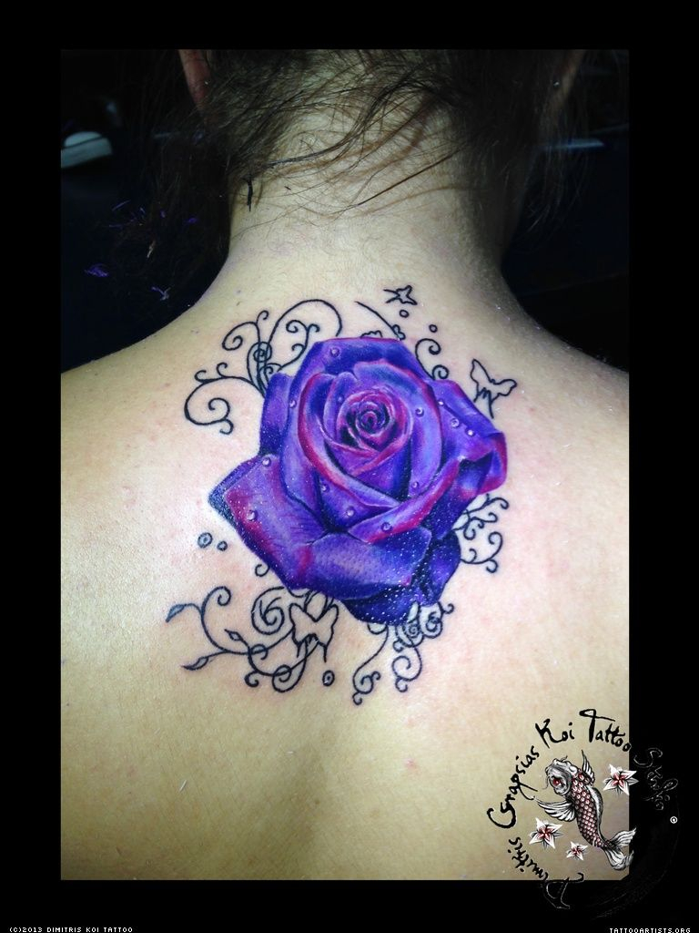 Purple Rose Tattoo Cover Up Roses Tattoo Tattoos Purple Rose in dimensions 768 X 1024