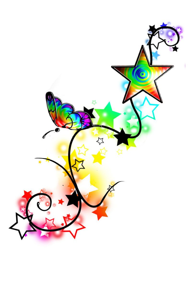 Rainbow Tattoo Ideas Rainbow Butterfly Stars Tattoo Misi006 within proportions 800 X 1280