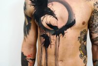 Ravens Abstract Chest Tattoo Best Tattoo Design Ideas with regard to proportions 1020 X 1097