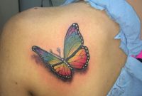 Realistic Rainbow Colored Butterfly Tattoo Done Ricky Garza In in sizing 852 X 1136