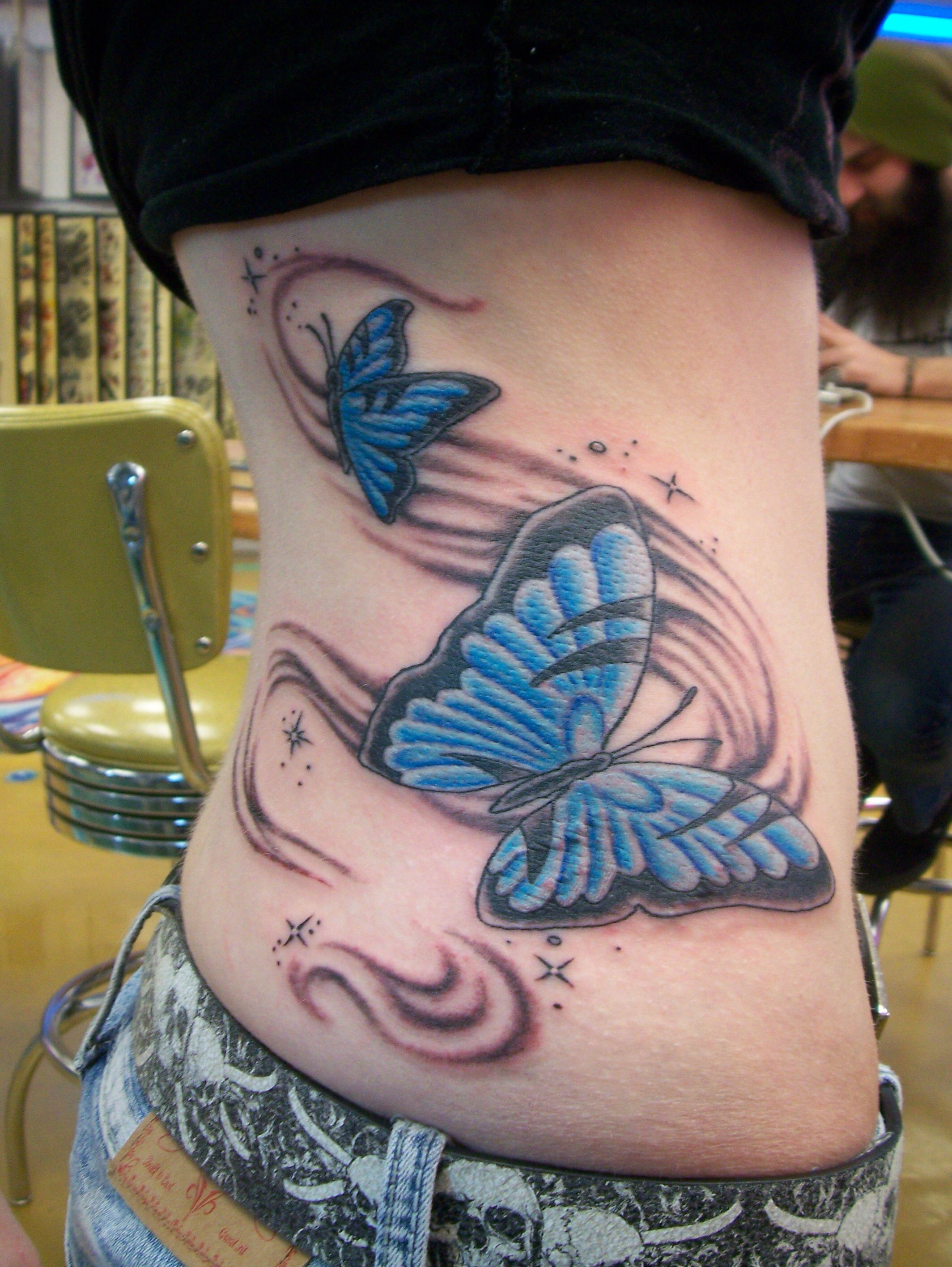 Rev Tulsa Tattoo Co Sexy Butterflies Butterfly Sidepiece Rib Tattoo with regard to sizing 2128 X 2832
