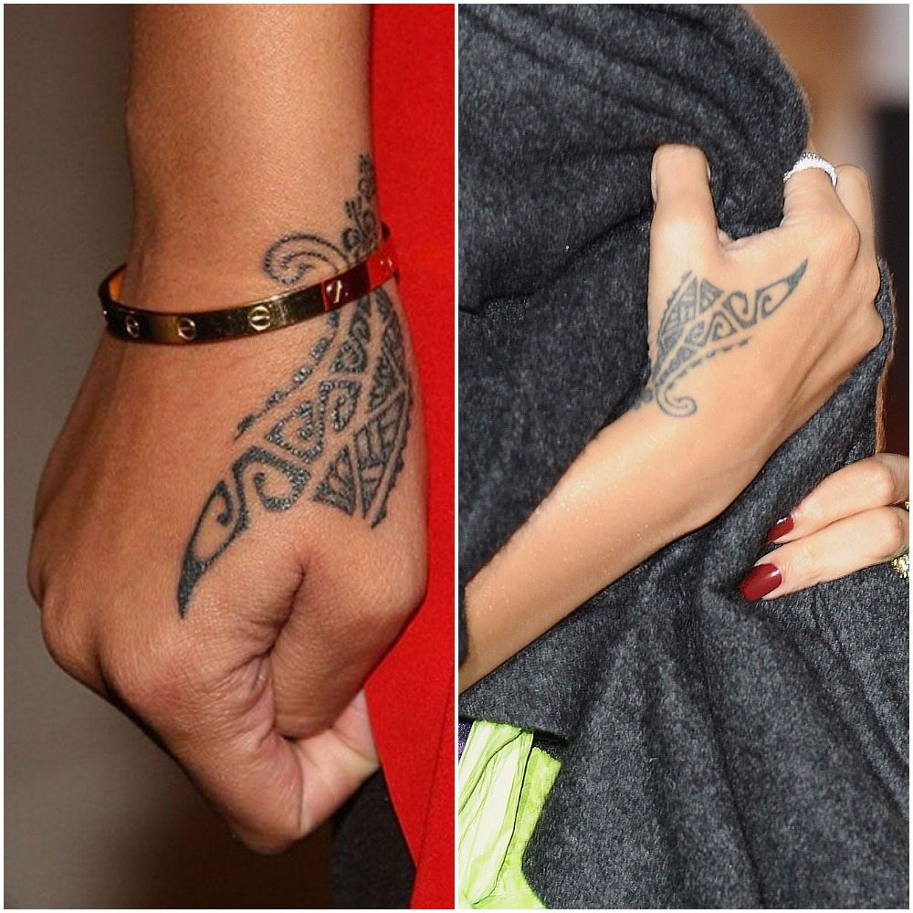 Rihannas Tattoos Hand And Chest Tattoos Nose Job pertaining to sizing 1000 X 1000