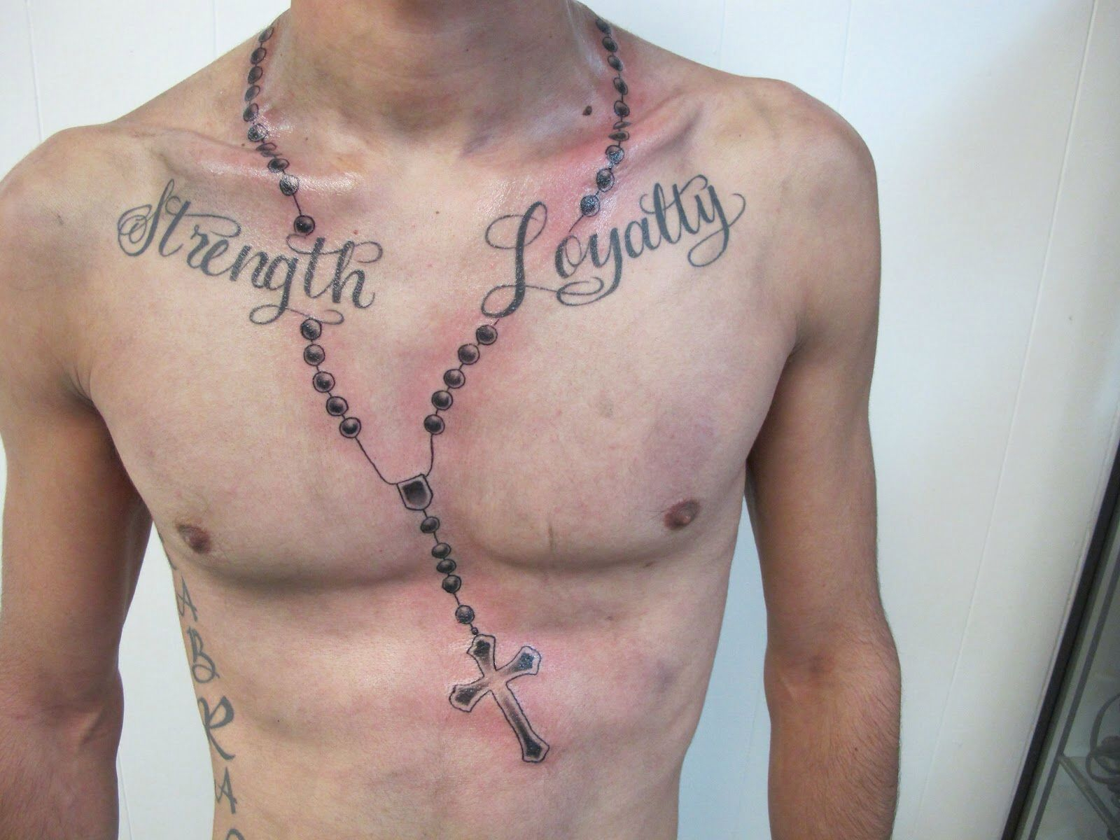 Rosary Chest Tattoo Ink I Like Tattoos Rosary Bead Tattoo intended for dimensions 1600 X 1200