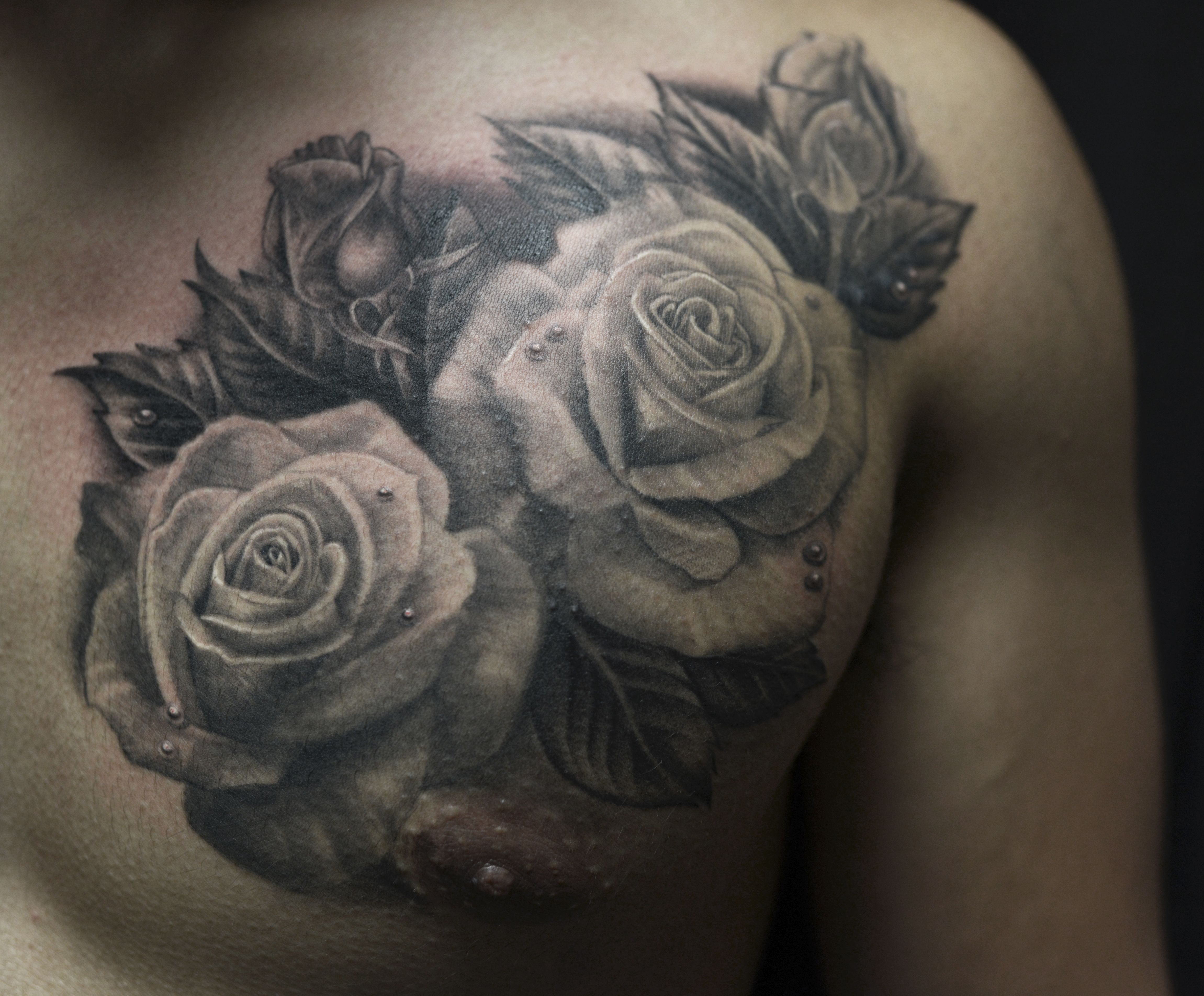 Rose Tattoo On Chest Tattoo Flowers Chest Tattoo Flowers Rose intended for size 4602 X 3807