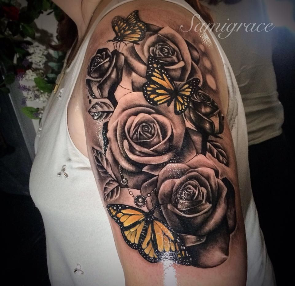 Roses And Butterflys My First Tattooideas 12 Tattoos Tattoos pertaining to size 960 X 932