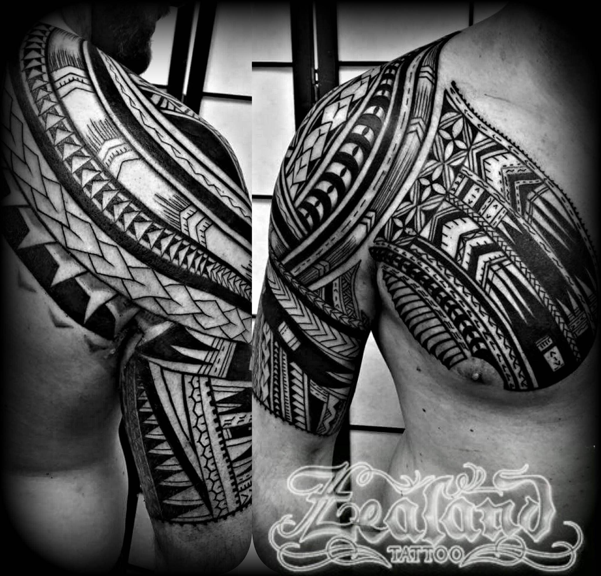 Samoan Chest Arm Tattoo for size 2048 X 1960