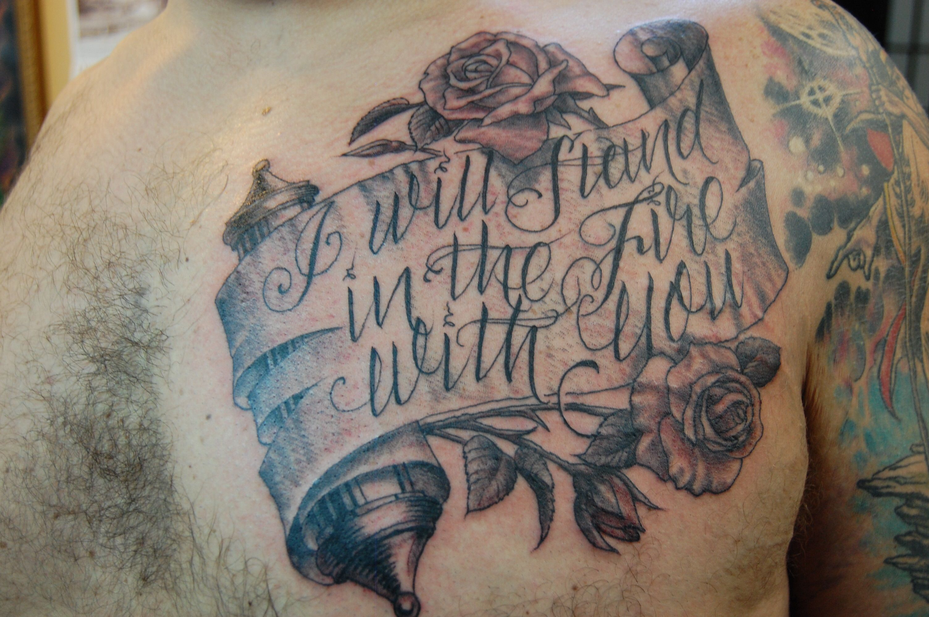 Scroll And Rose Tattoos Tattoo Quotes About Life Life Quotes in proportions 3008 X 2000