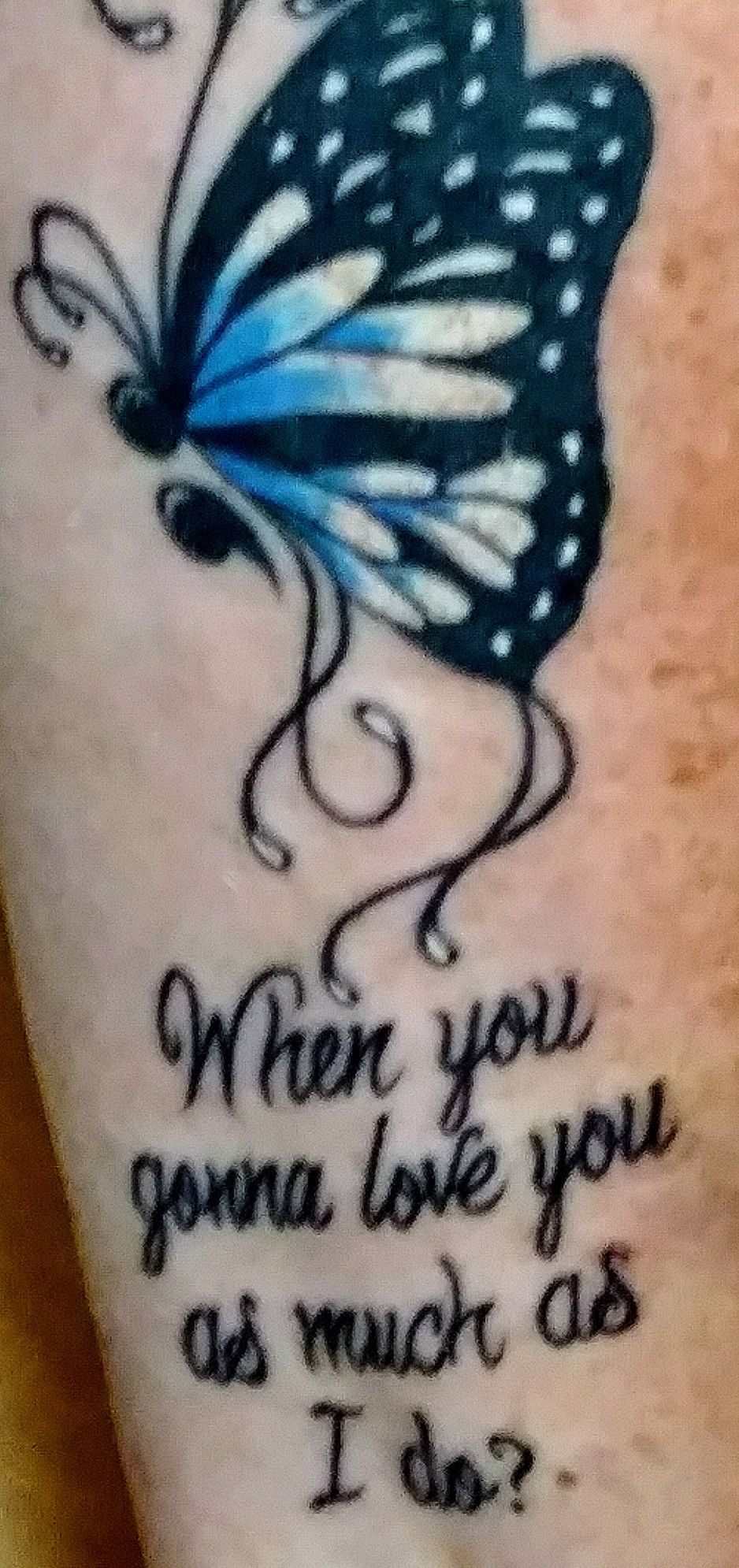 Semicolon Butterfly Tattoo With Lyrics From Winter Tori Amos intended for measurements 938 X 1990