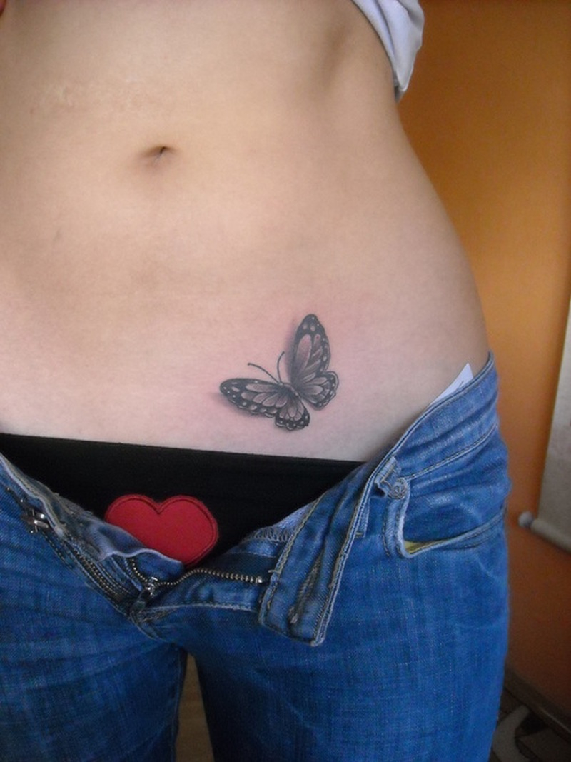 Sexy Butterfly Tattoo For Girls On Hip Tattoos Book 65000 inside measuremen...