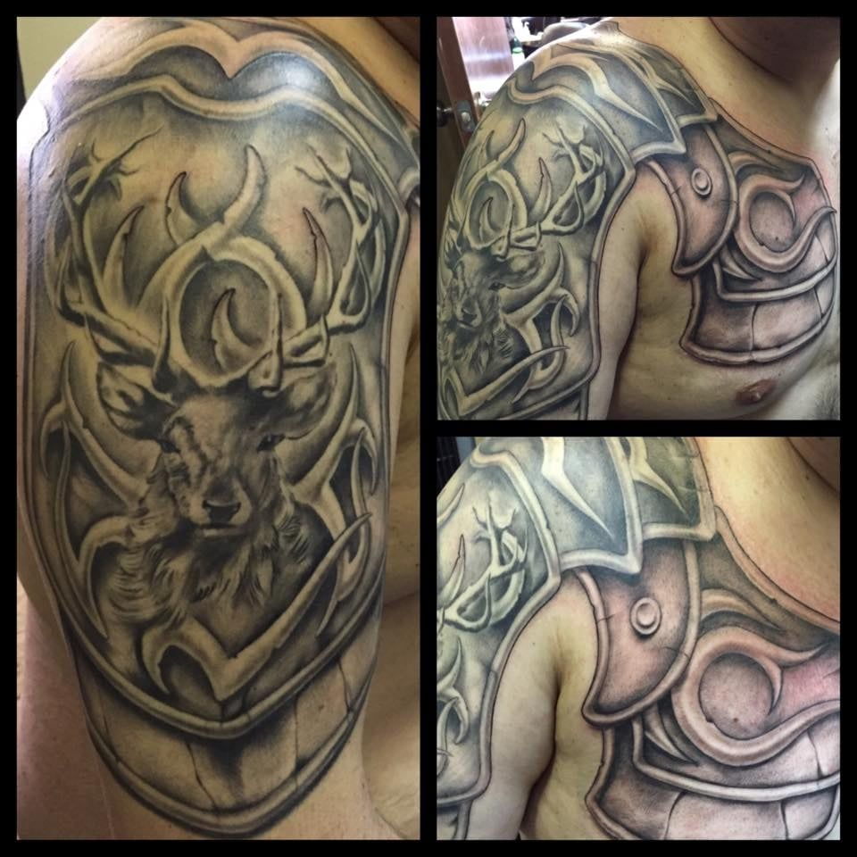 Shoulder And Chest Armor Sleeve Tattoos Armour Tattoo Shoulder regarding proportions 960 X 960