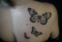 Shoulder Blade Tattoo Of Three Butterflies Ivy Saruzi regarding sizing 1000 X 1000