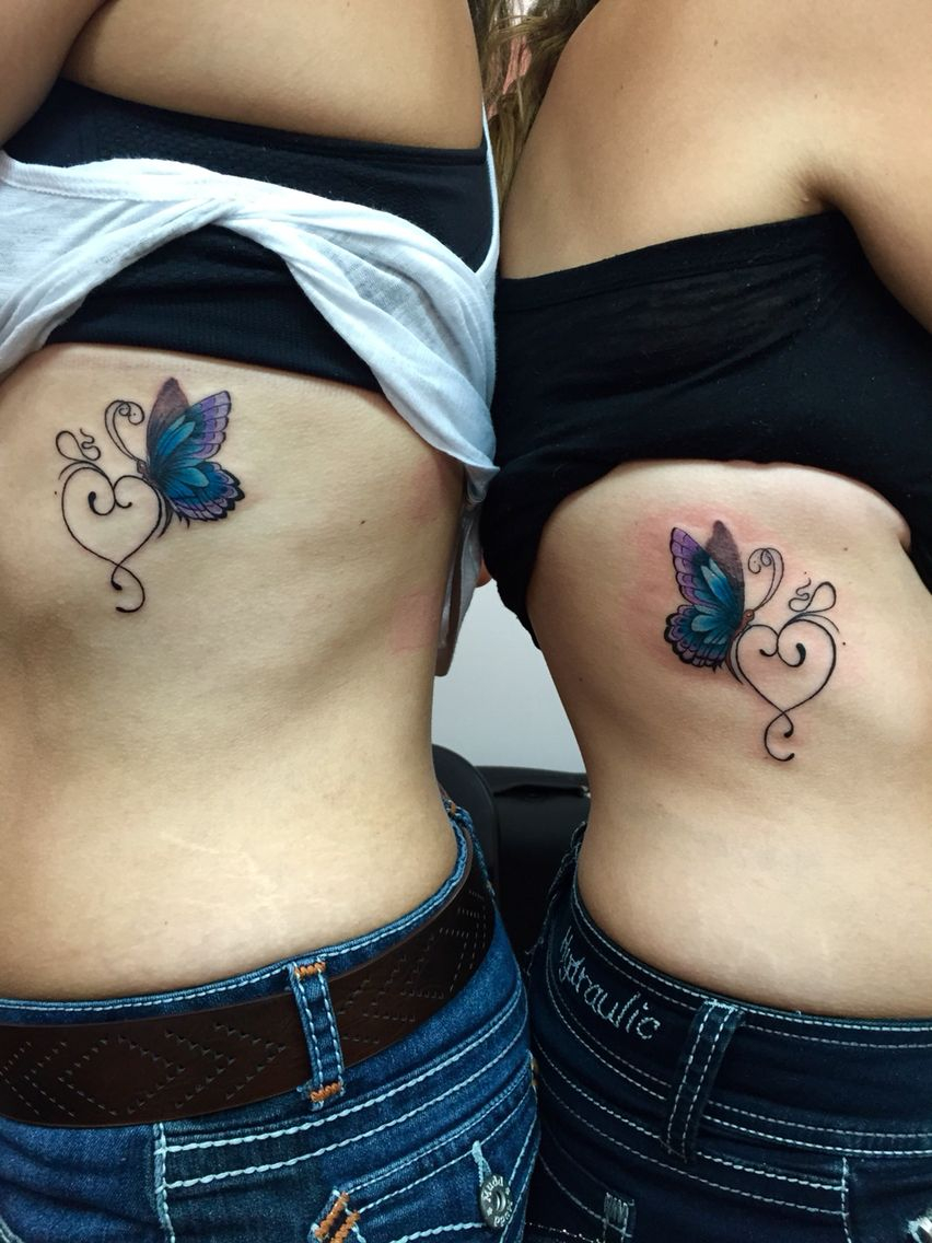 Sister Best Friend Butterfly Heart Tattoo Audrey Mello My Art throughout measurements 852 X 1136