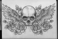 Skull And Wings Chest Design Ink Filigree Tattoo Tattoos Chest throughout measurements 2650 X 2122