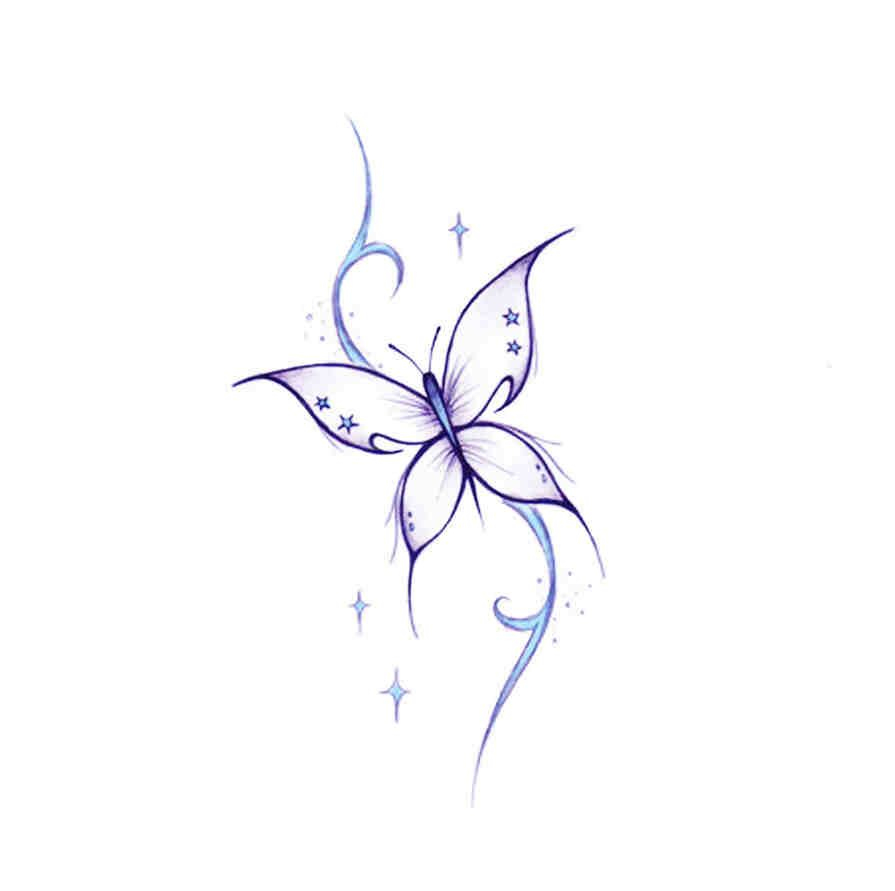 Small Butterfly Star Tattoo Tattoos Butterfly Tattoo Designs for size 895 X 891