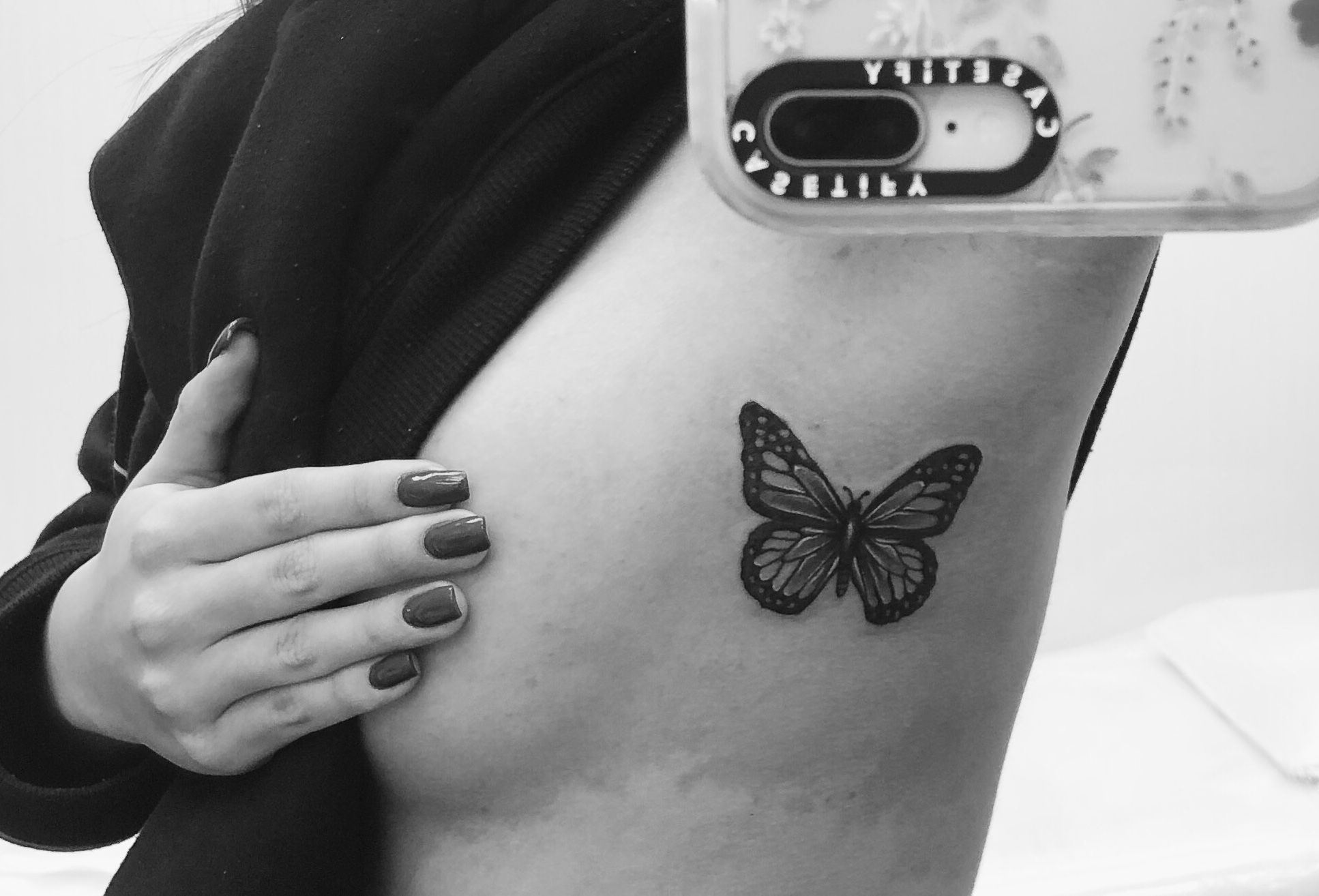Small Butterfly Tattoo Dainty Tattoo Rib Tattoo Butterfly Tattoo for proportions 1934 X 1314
