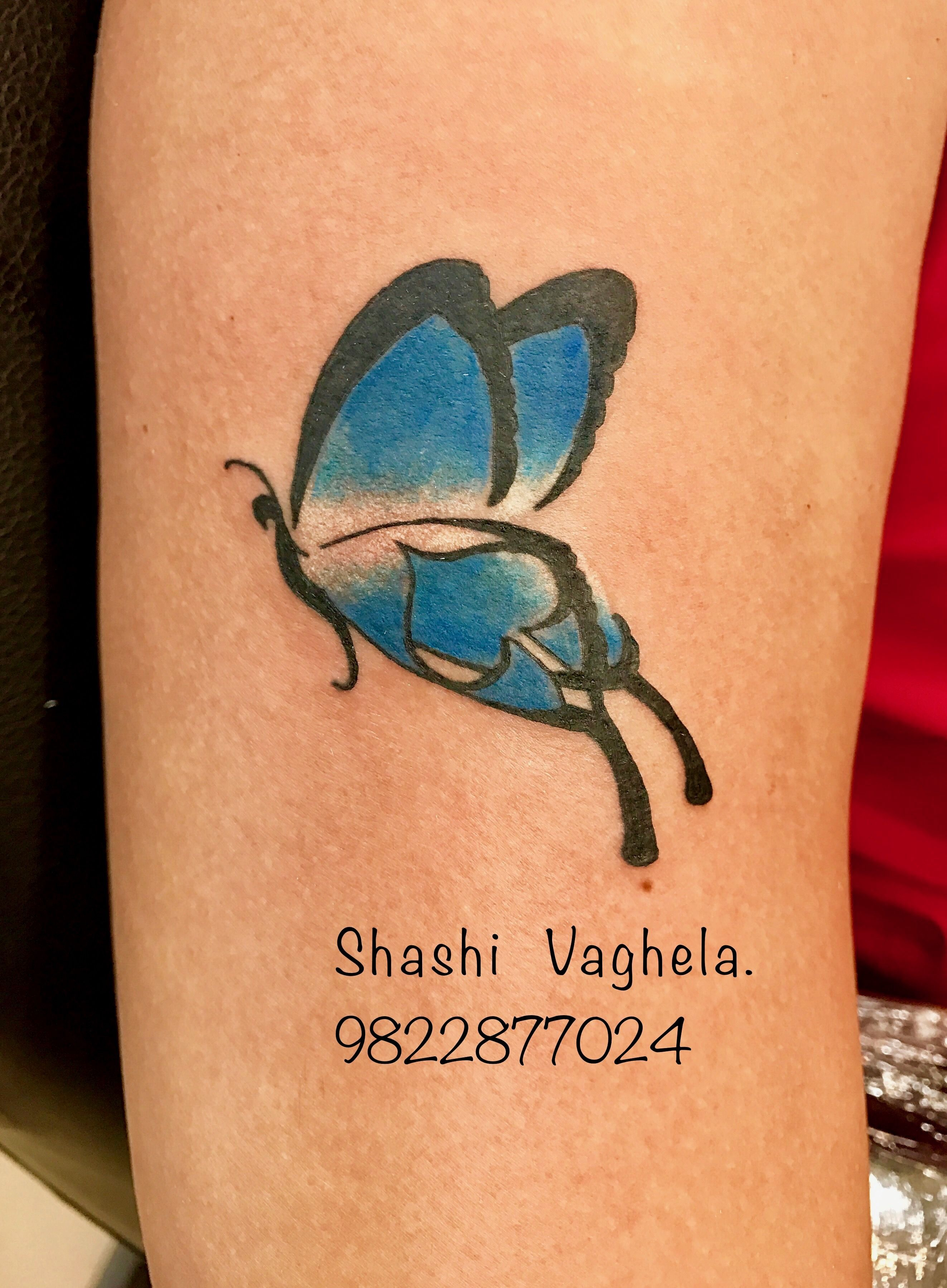 Small Colourful Butterfly Tattoo Done Shashi Vaghela Calangute intended for size 2645 X 3597