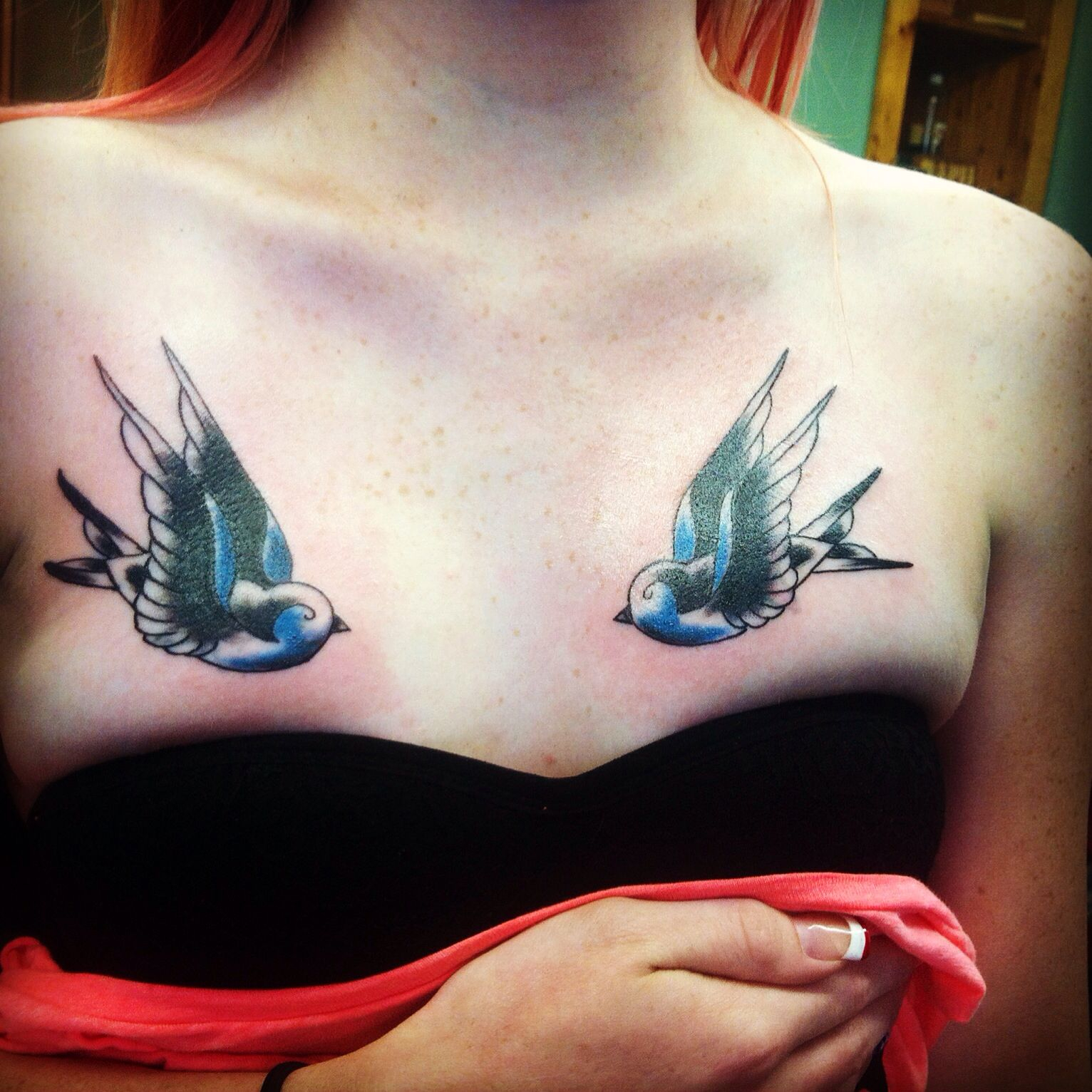 Sparrows Chest Tattoo Female Piercings And Tattoos Tattoos in measurements 1532 X 1532