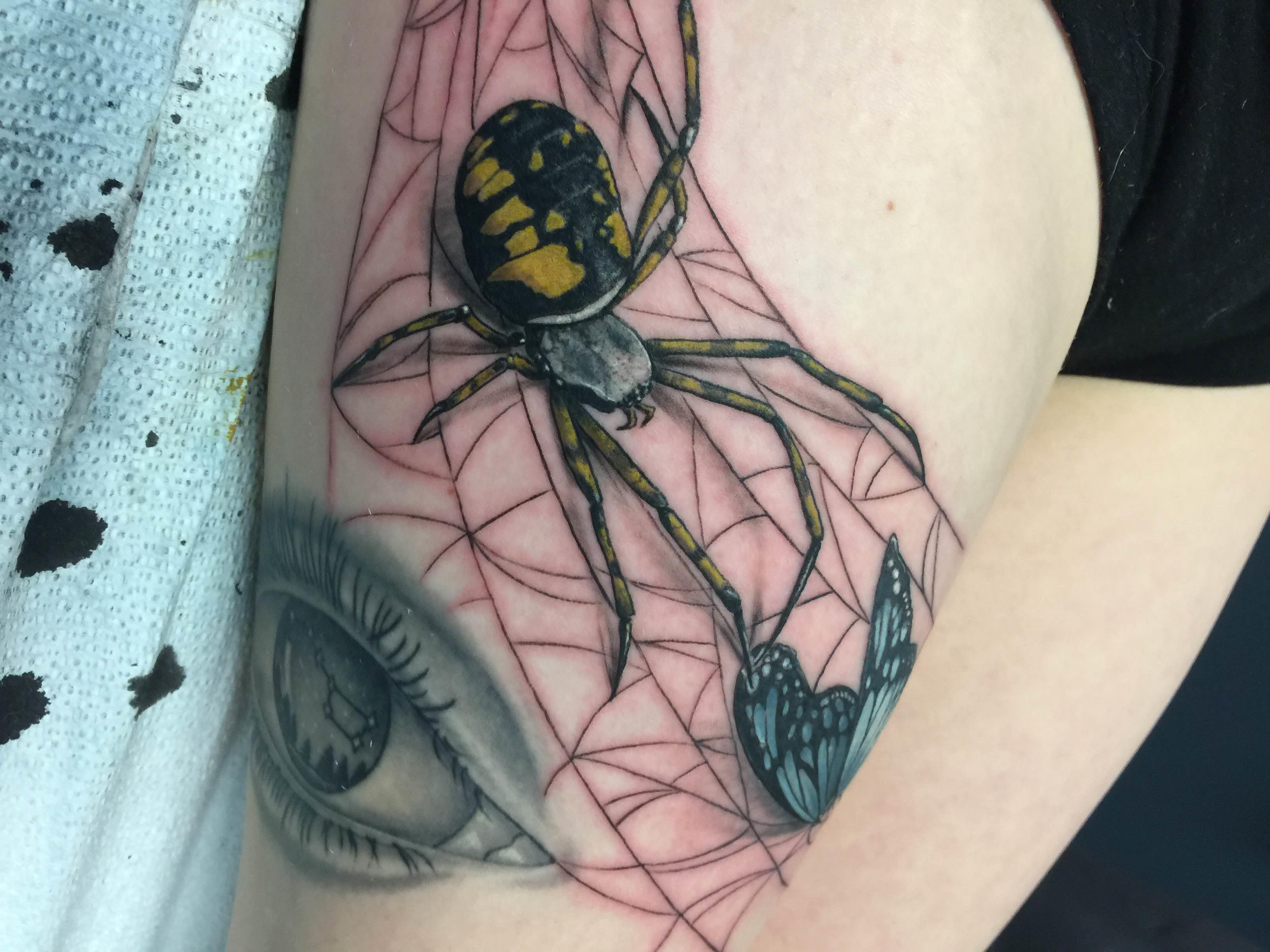 Spider Butterfly Tattoo Album On Imgur pertaining to dimensions 3264 X 2448