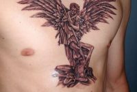 St Michael The Archangel Western Tattoo On Chest Saint Michael The with regard to size 800 X 1067