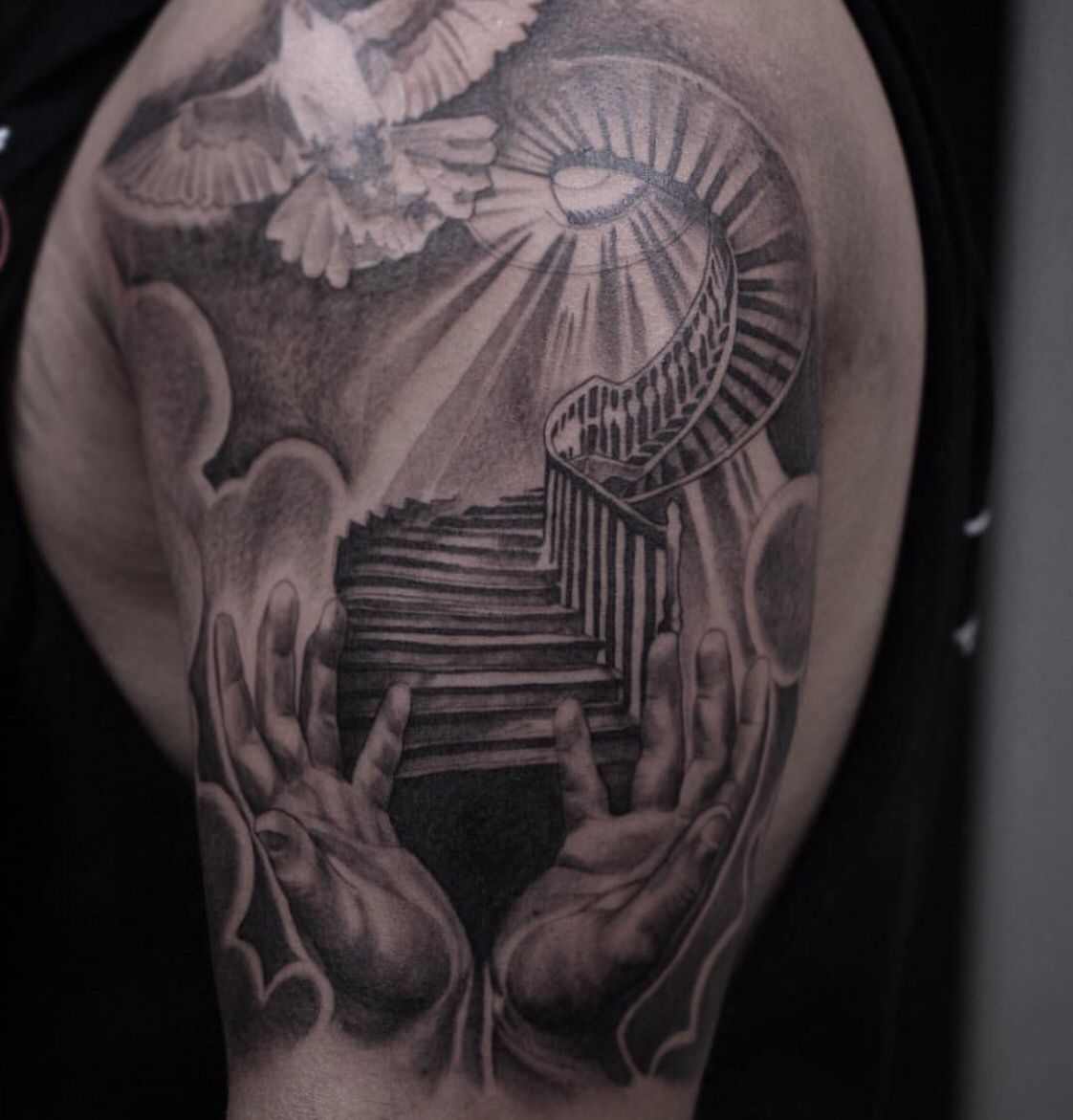 Stairway To Heaven Tattoo Gabreal Hernandez Royal Craft Gallery within sizing 1122 X 1171