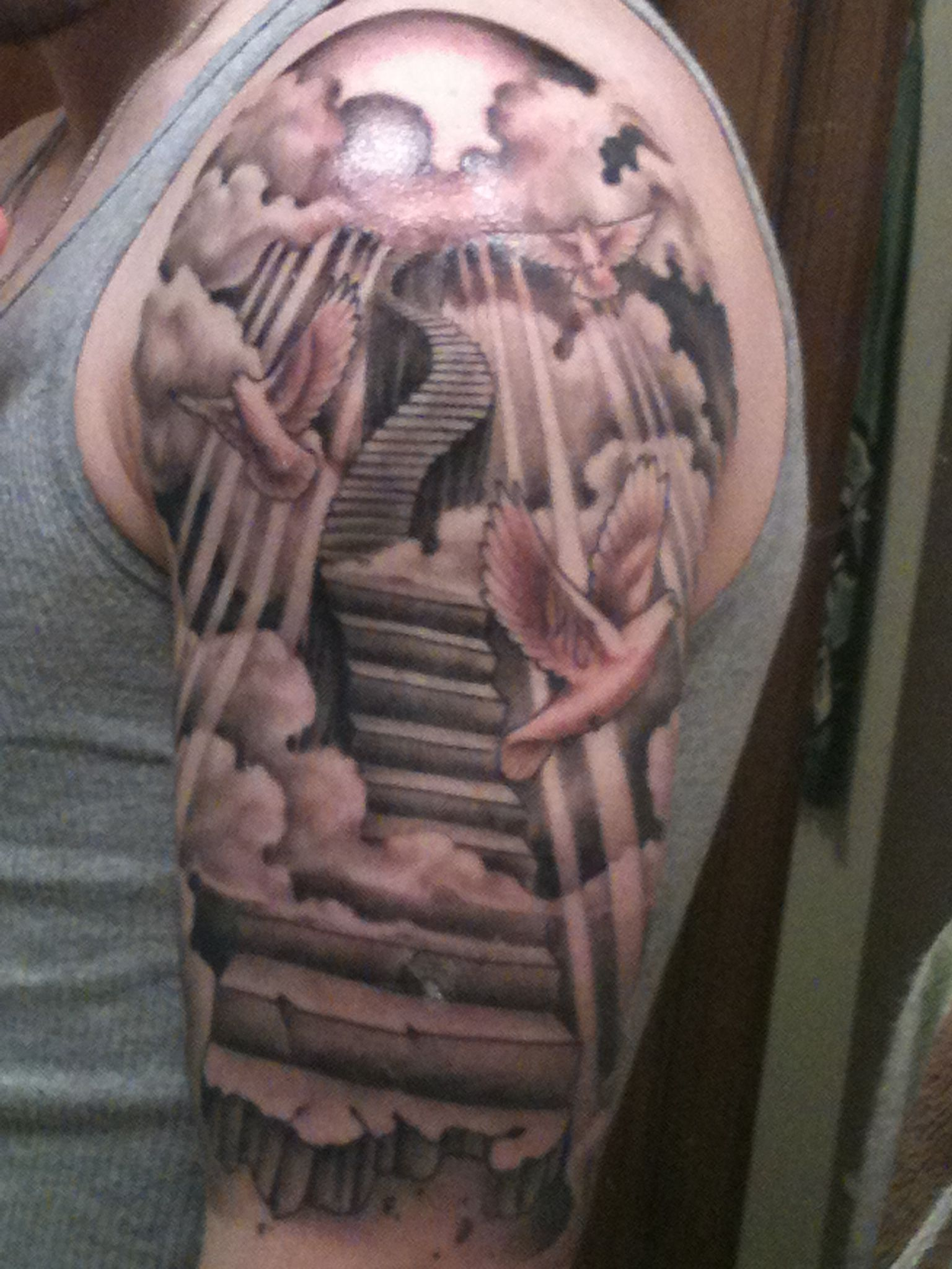 Stairway To Heaven Tattoos Heaven Tattoos Sleeve Tattoos Arm pertaini...